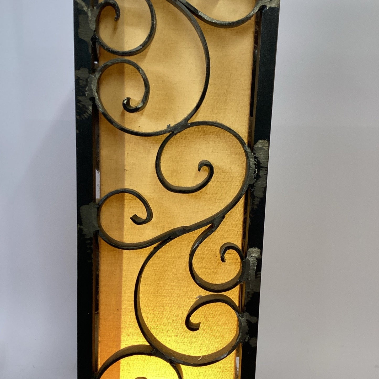 Vintage Illumination Station Table Or Floor Lamp W/ Iron Gate Finish - 24.75”H