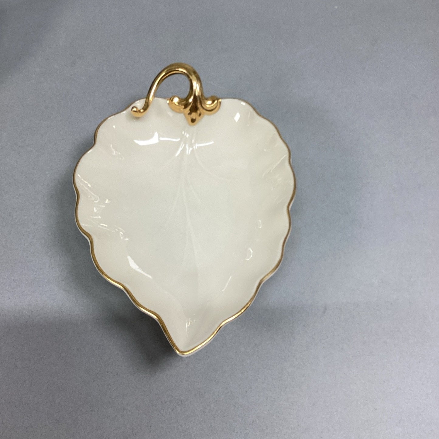 Lot Of 2 - Lenox Candy Nut Serving Dishes - Leaf Shaped/Banana Boat -Made In USA