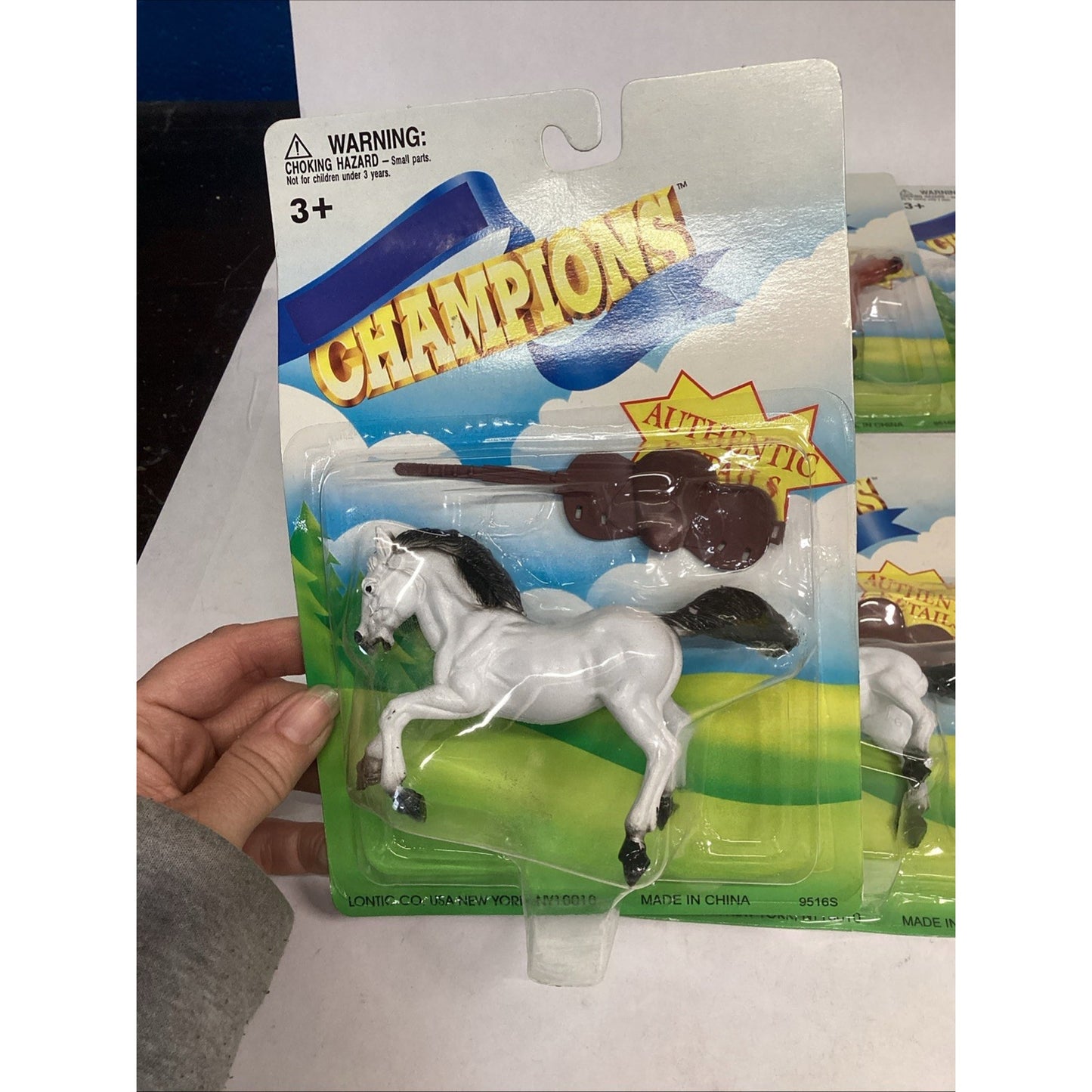 LOT Of 9 NEW Vintage LONTIC CO. Blue Ribbon Champions HORSES w/Saddles - New