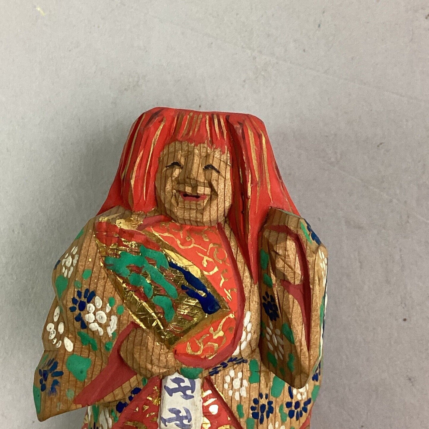 Antique Japanese Hand Made Wooden Doll - 2.5”