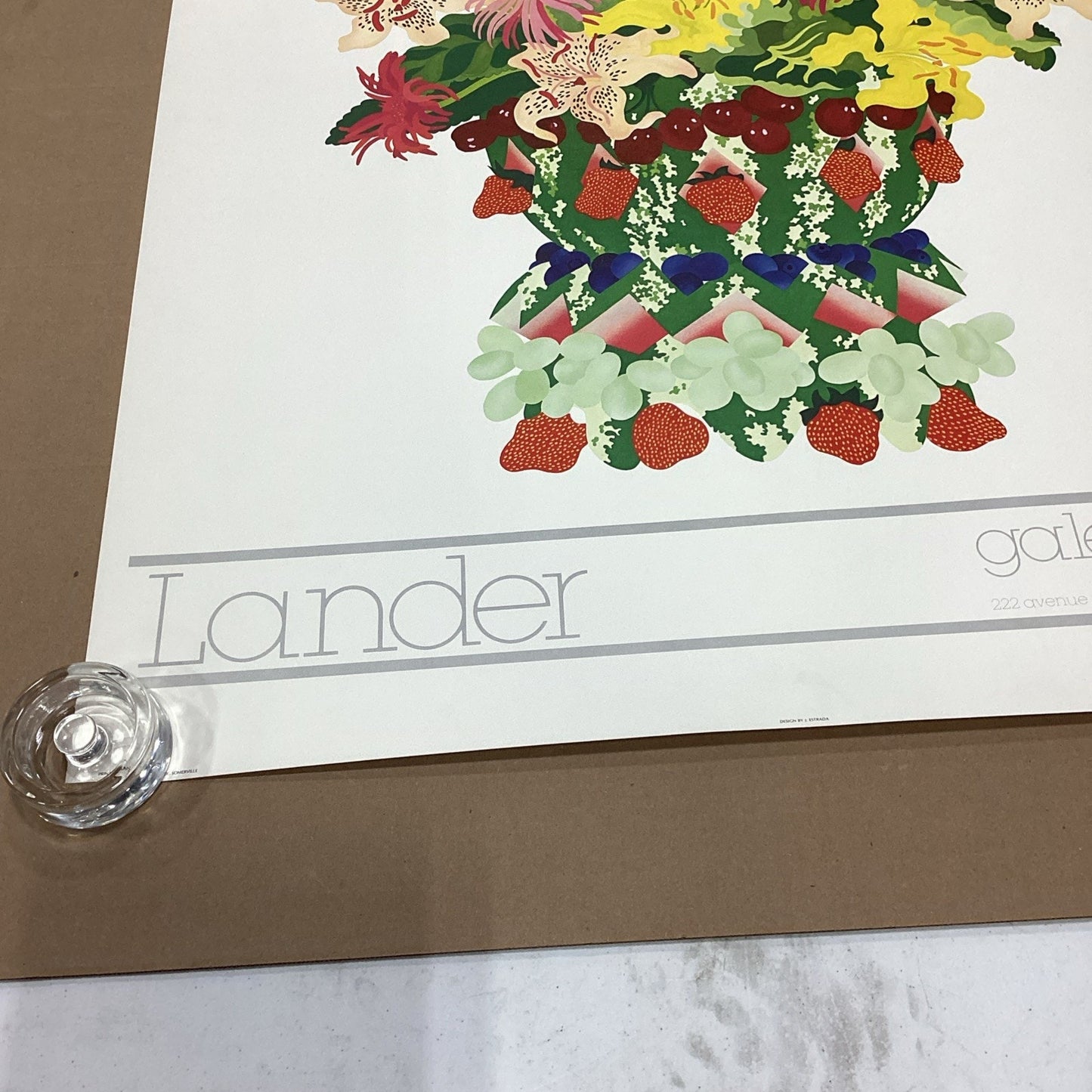Galerie El Baz Lander - Floral Basket Poster - 39.5x27.25”