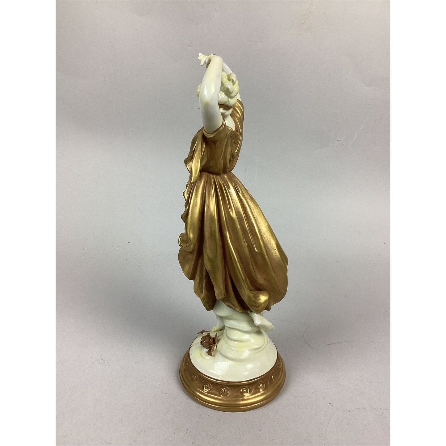 Antique Italian Neoclassical Capodimonte Rare 9.75” Female Porcelain Figurine