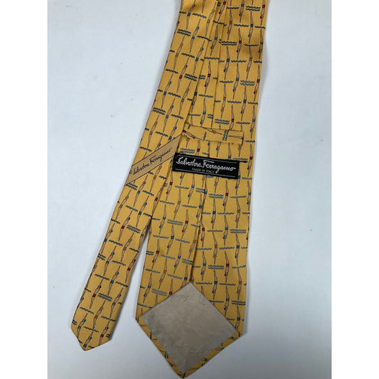 Men's Salvatore Ferragamo Diver 100% Silk Neck Tie | No Box