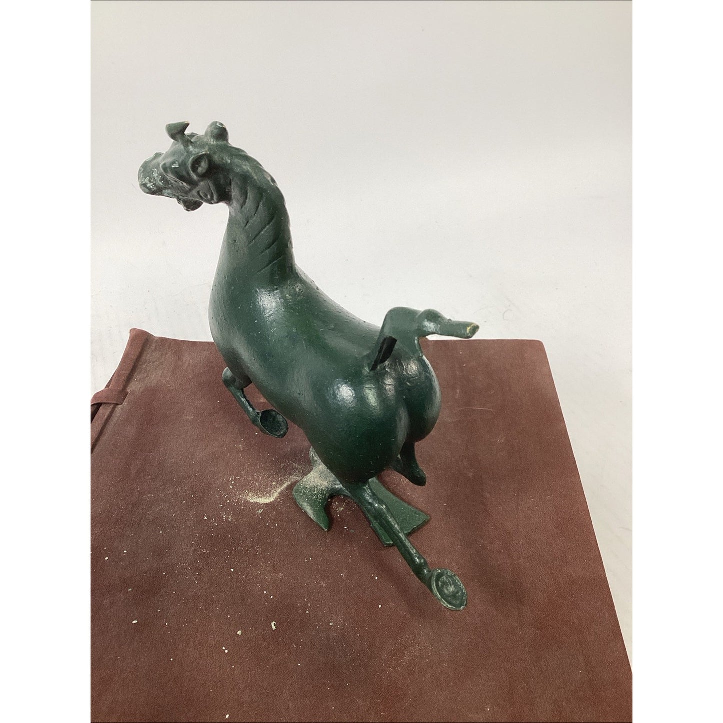 Vintage Chinese Flying Horse Of Gansu 8” Length Bronze Sculpture In case