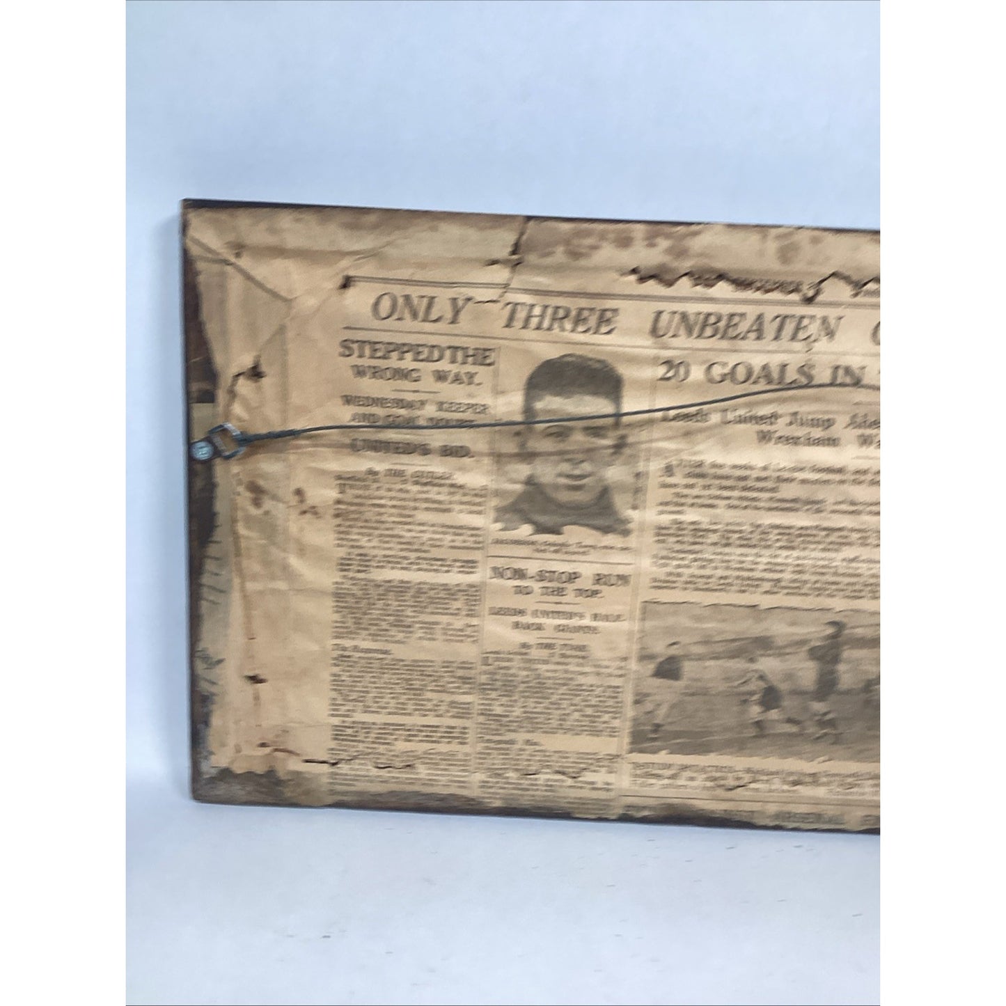 Early 1900’s Victorian Style Photographic Portraits In Wooden Frame - 19x9”