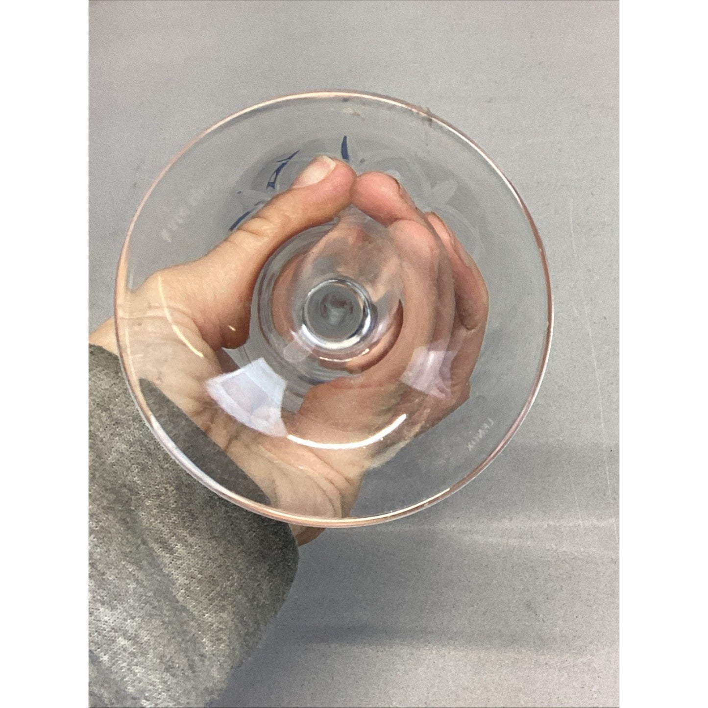 Signed Kate Spade Crystal Wine Glass - 8.75”H