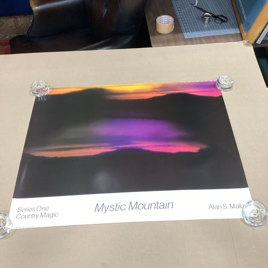 1985 Alan S. Maltz Series One Country Magic Mystic Mountain Poster - 29.75x24”