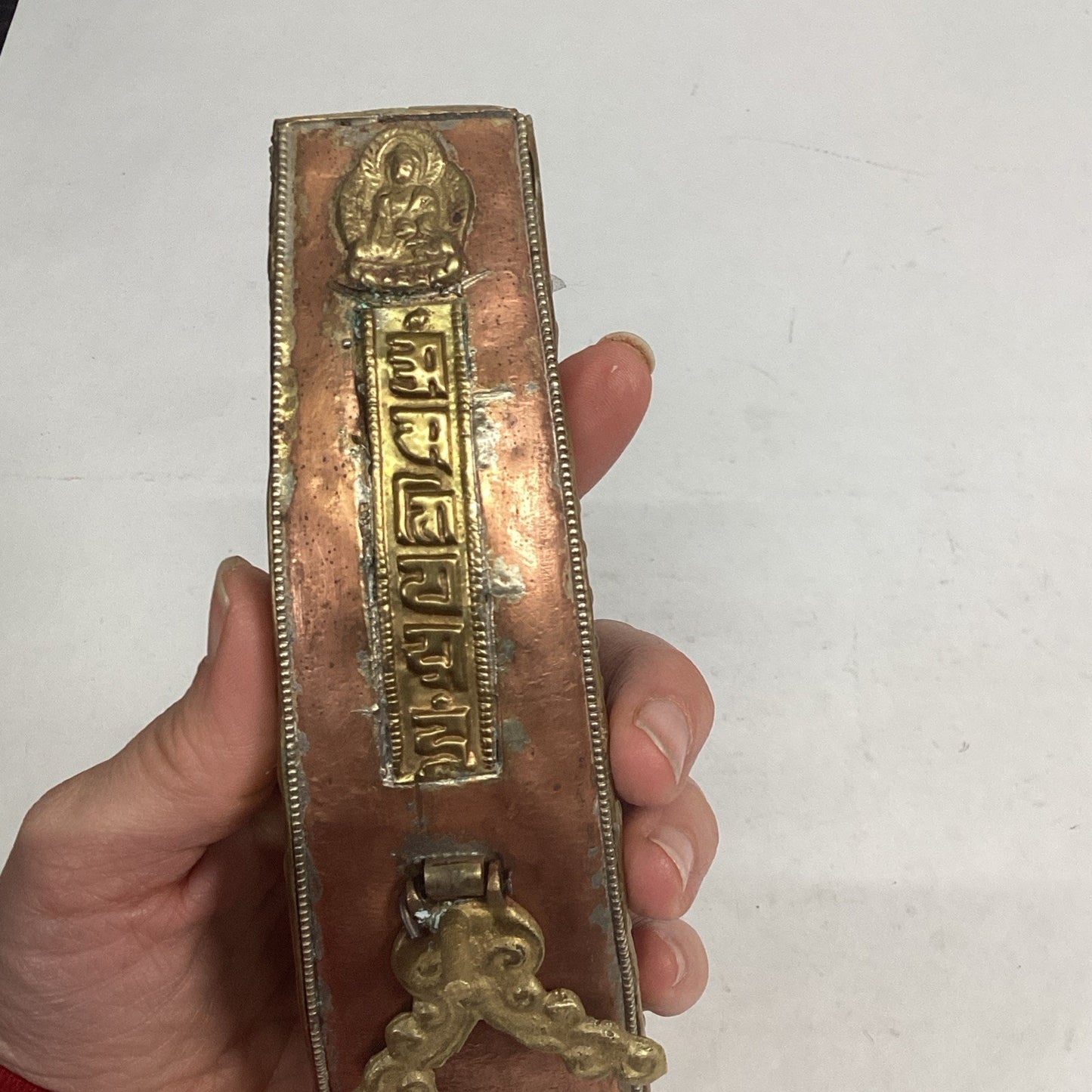 Antique Tibetan Copper Gilt Incense Burner - Buddha