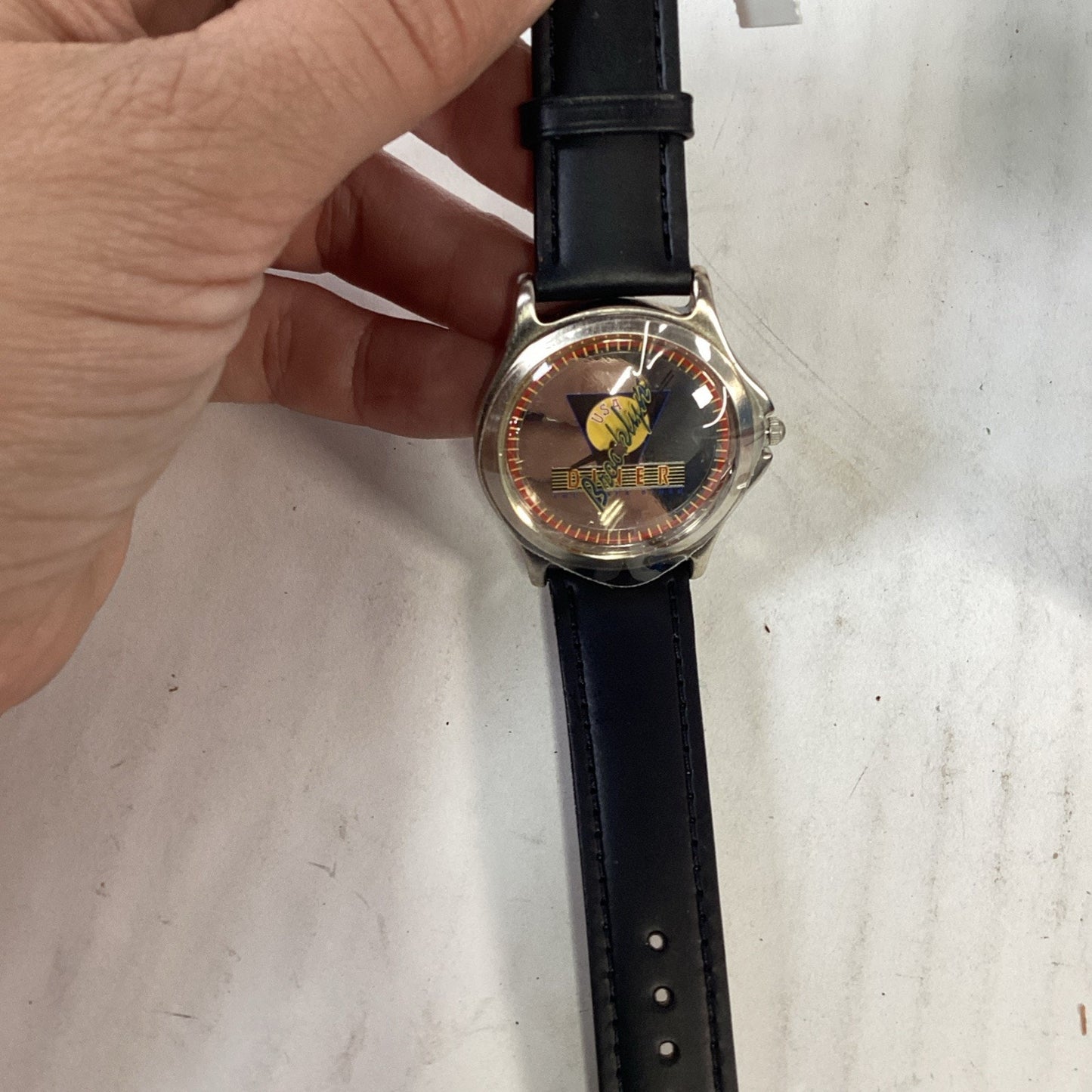 Vintage NOS Brooklyn Diner Watch With Leather Band & Case