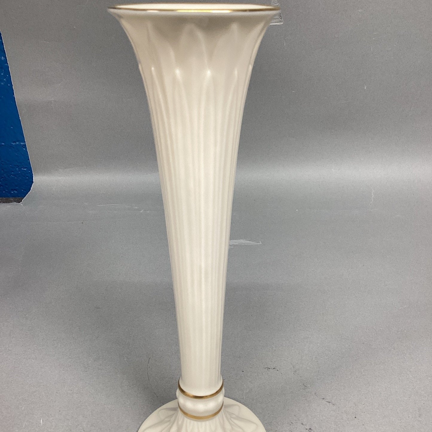 Vintage Porcelain Lenox Bud Vase With Gold Trim - 9”H- Made In USA