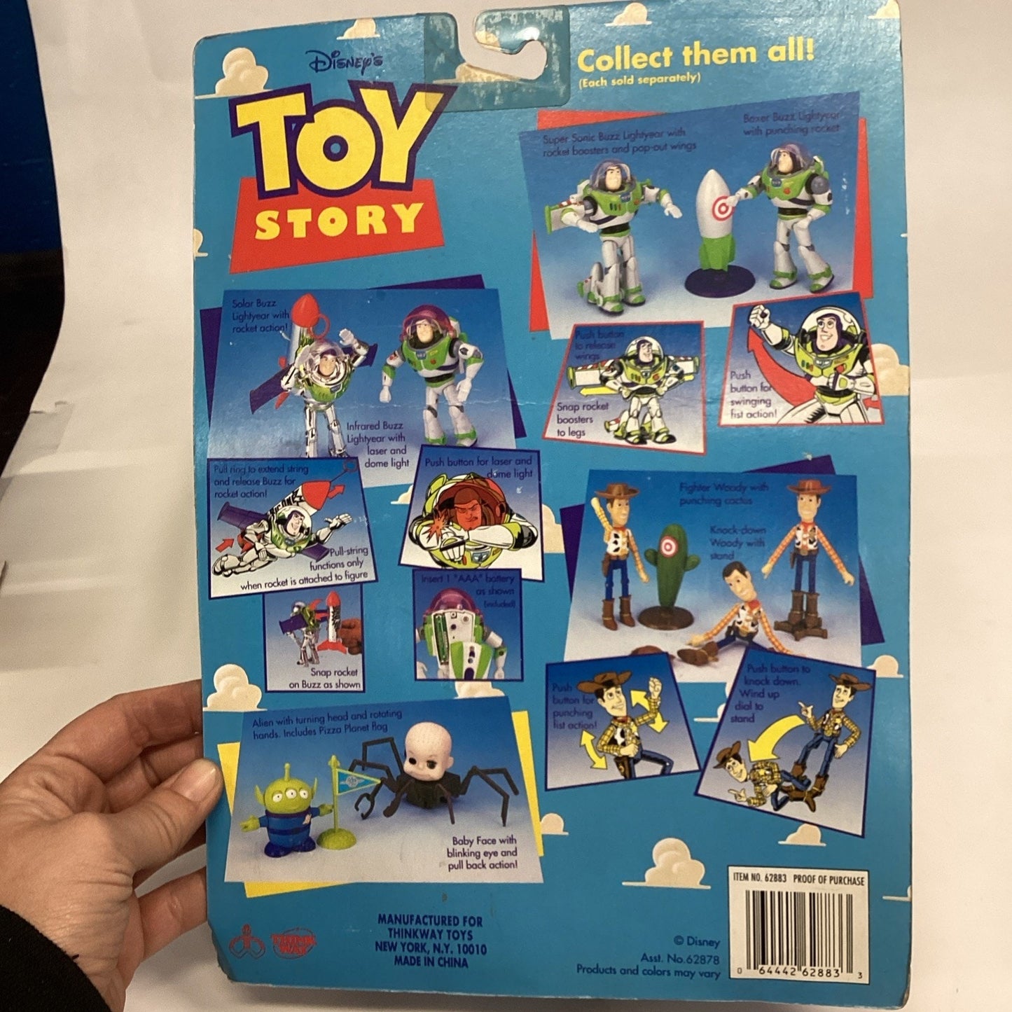 Disney Toy Story Buzz Lightyear Boxer with Swinging Fist New Factory Sealed 1995
