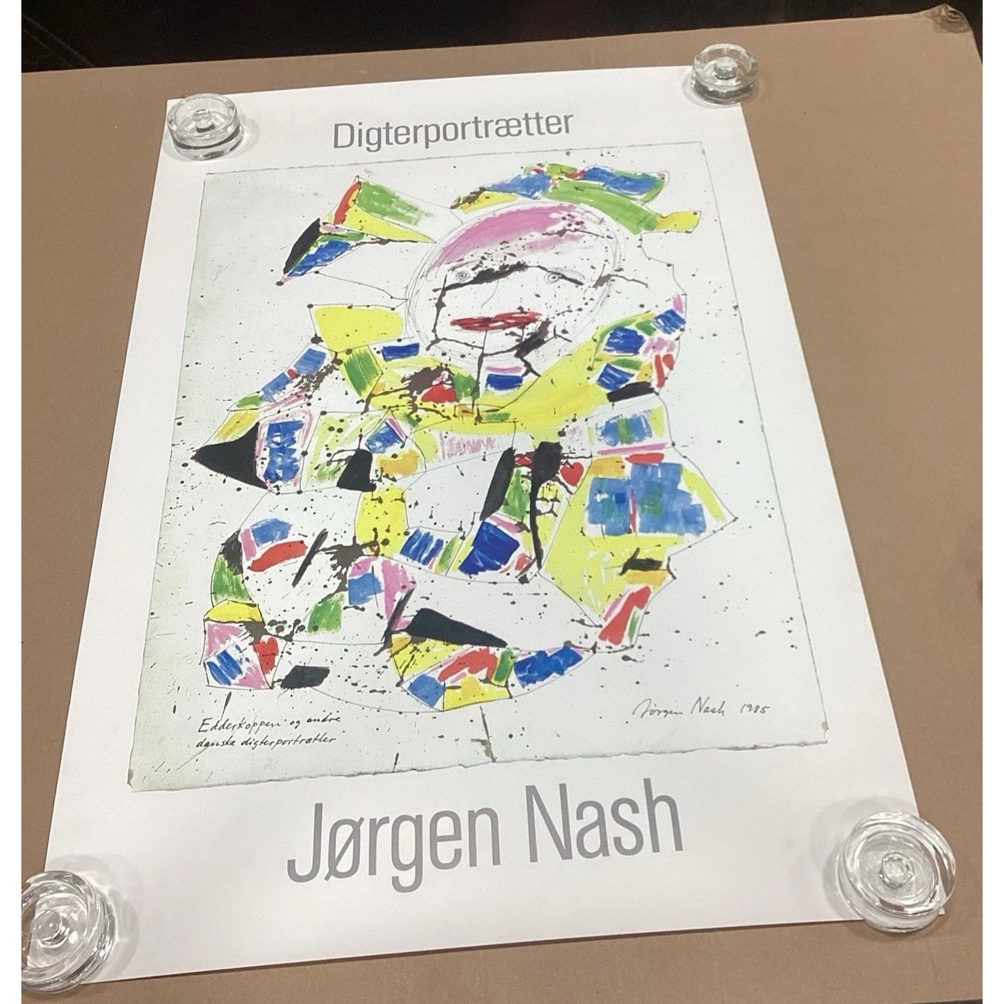 Jorgen Nash 1985 Digterportraetter Poster - 35.75x24”