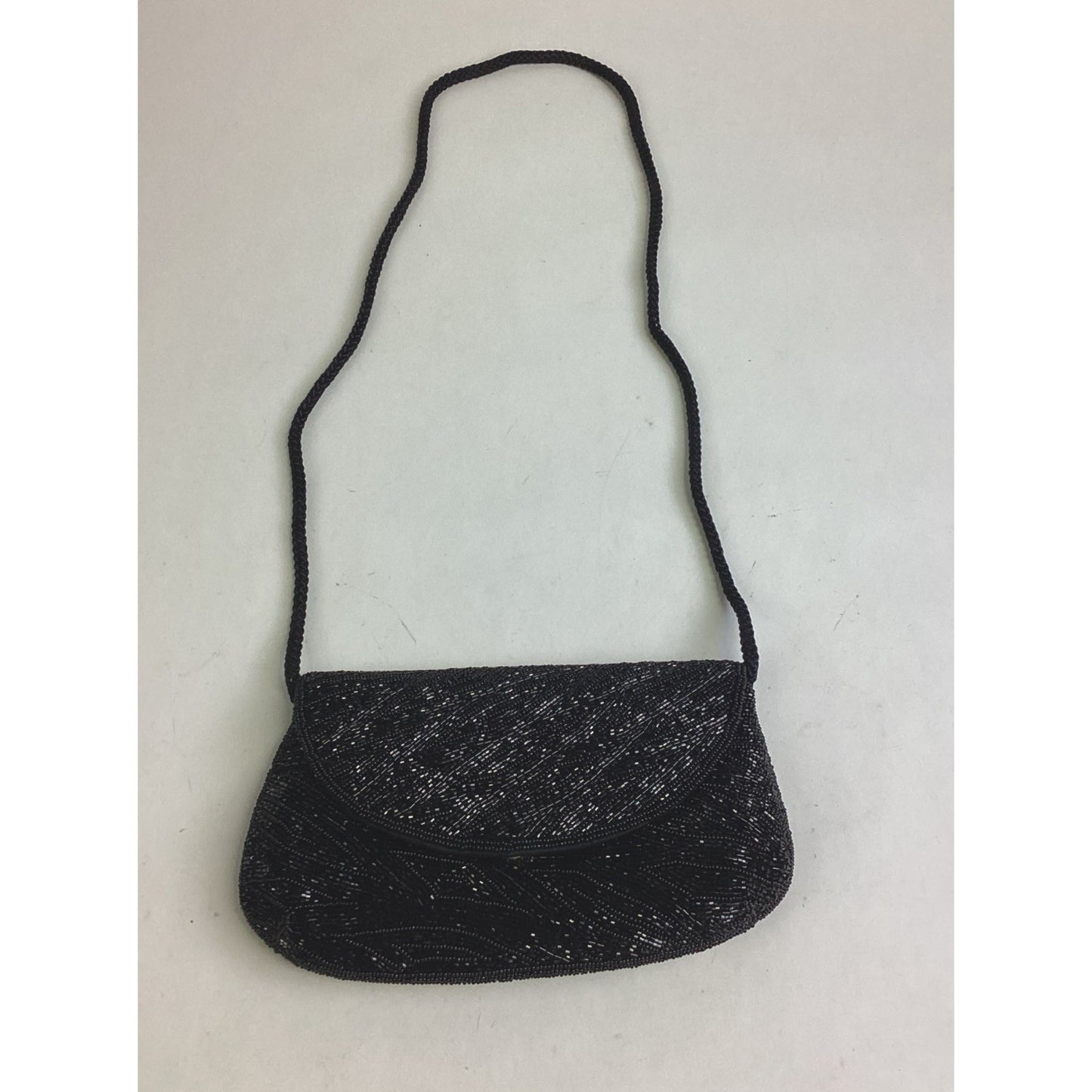 Vintage Jerome’s Black Beaded Purse Crossbody Bag - Made In Korea