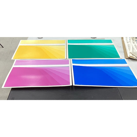 Vintage 1987 Climb Up Geometric Landscape Serigraph Print Suite Set Of 4 - 28x23