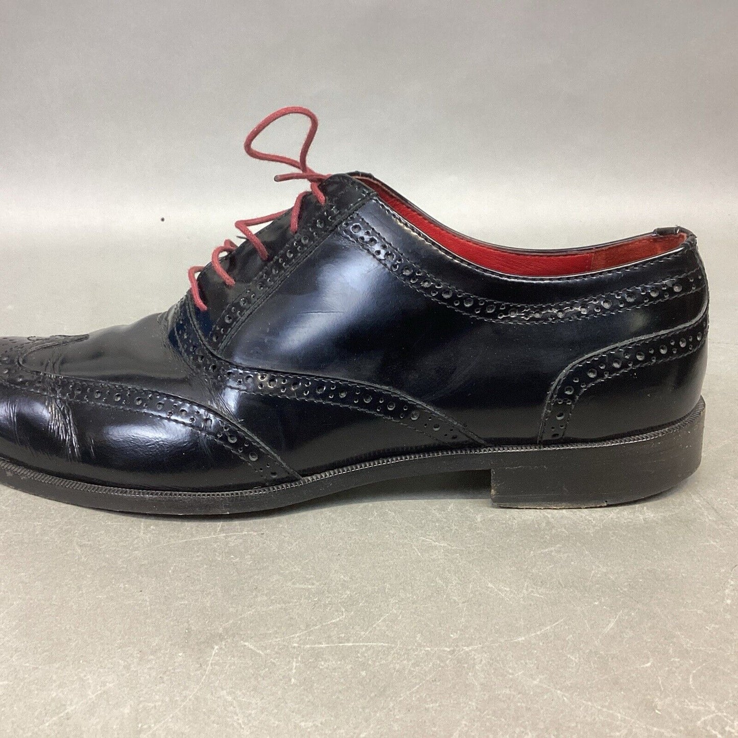 Vaneau Bottier A Paris Men’s Wingtip Black Oxford Dress Shoes - 42 1/2