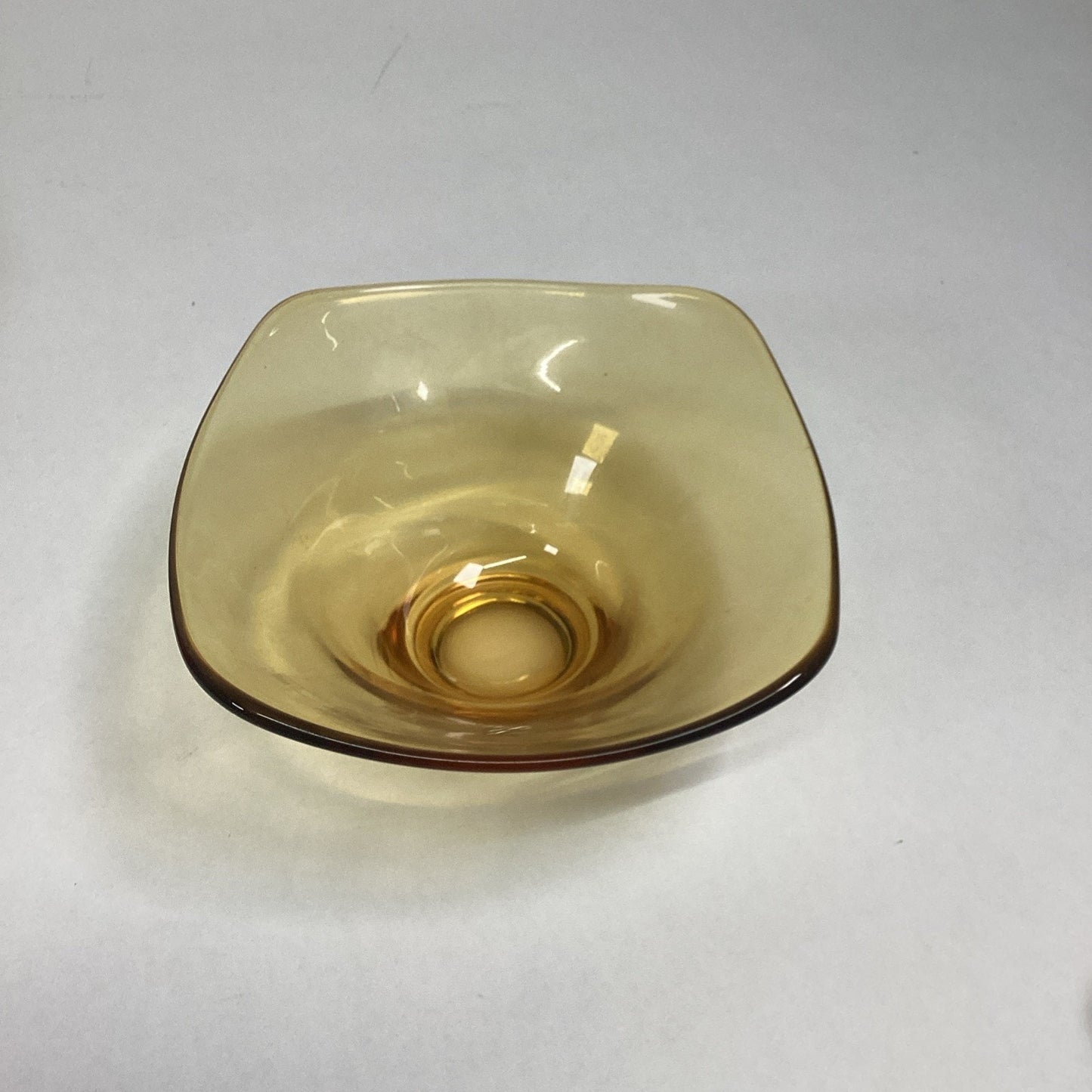 Hand Blown Viking Glass Epic Purple Amethyst Art Bowl And Yellow Bonbon Dish