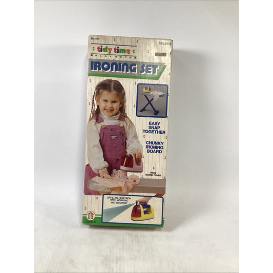 Vintage Rare Tidy Time Play Sets Ironing Set W/ Ironing Board & Iron
