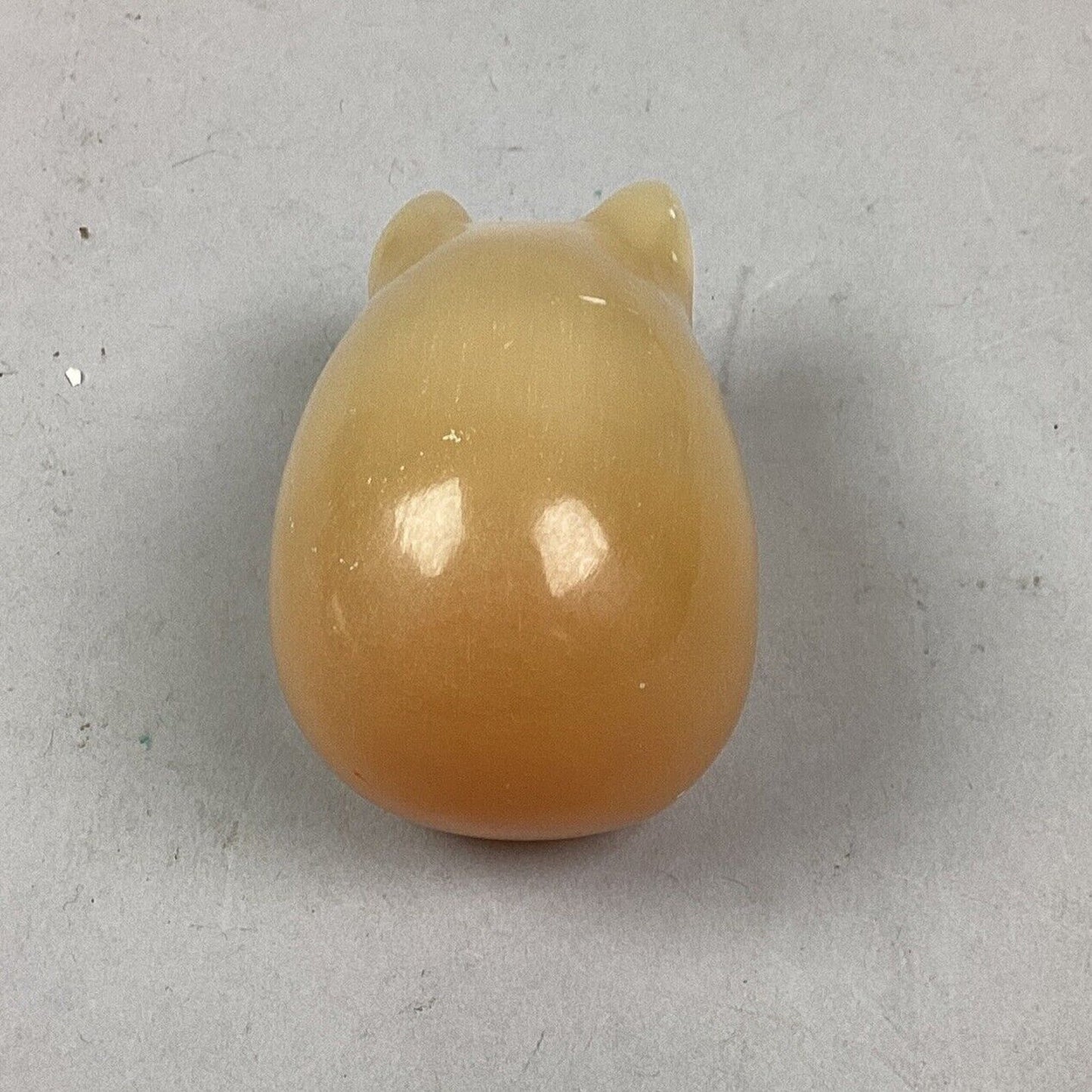 Vintage 1960’s Russian Orange Peach Selenite Moonstone Hand Carved 3 Little Pigs