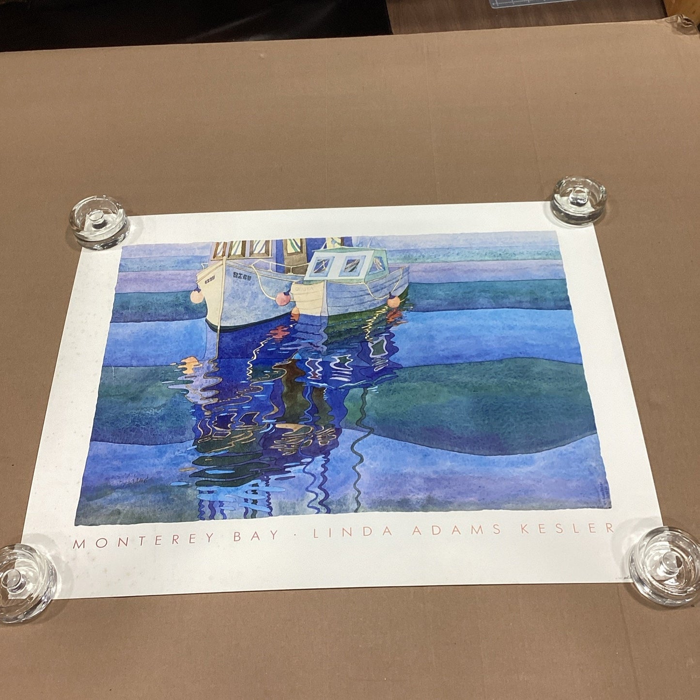 Linda Adams Kessler Monterey Bay Boats Poster - 26x19.25”