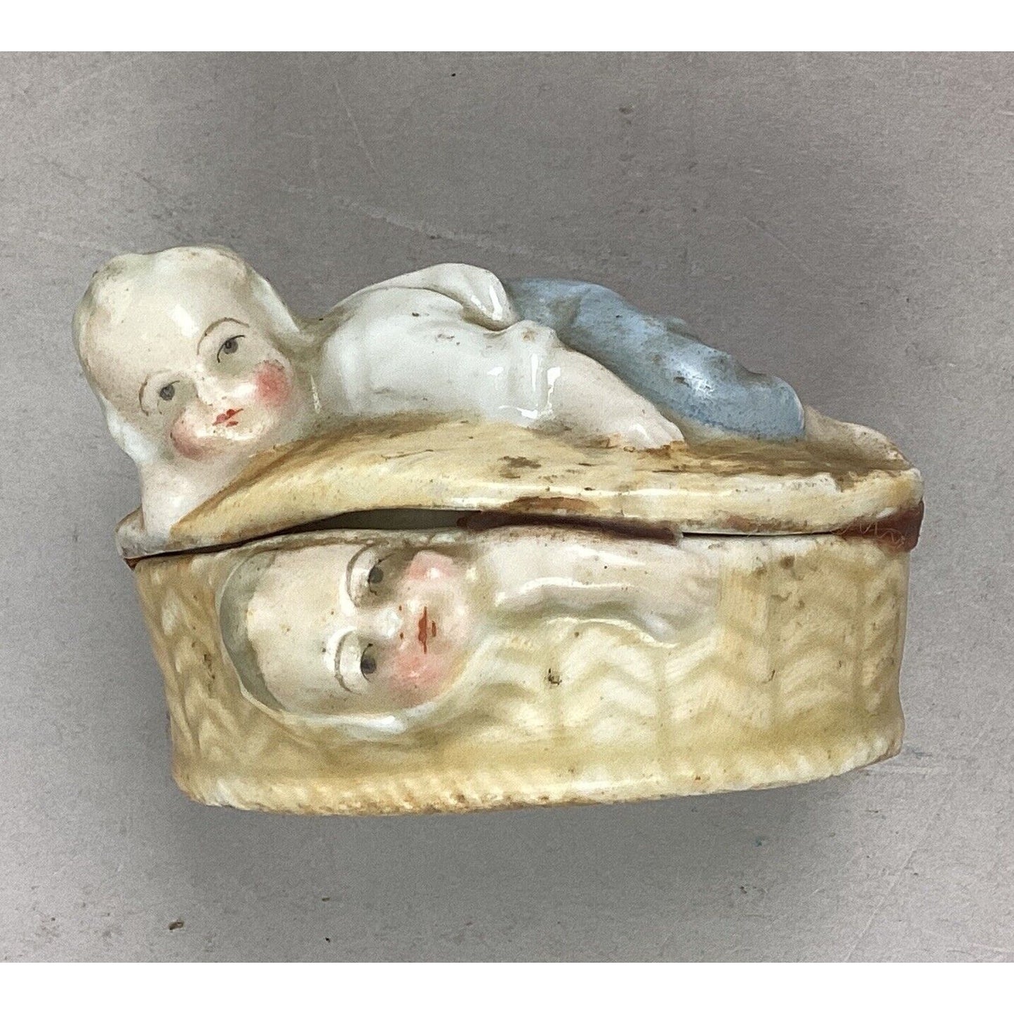 Rare Old Victorian Figural Children at Play Porcelain Figurine