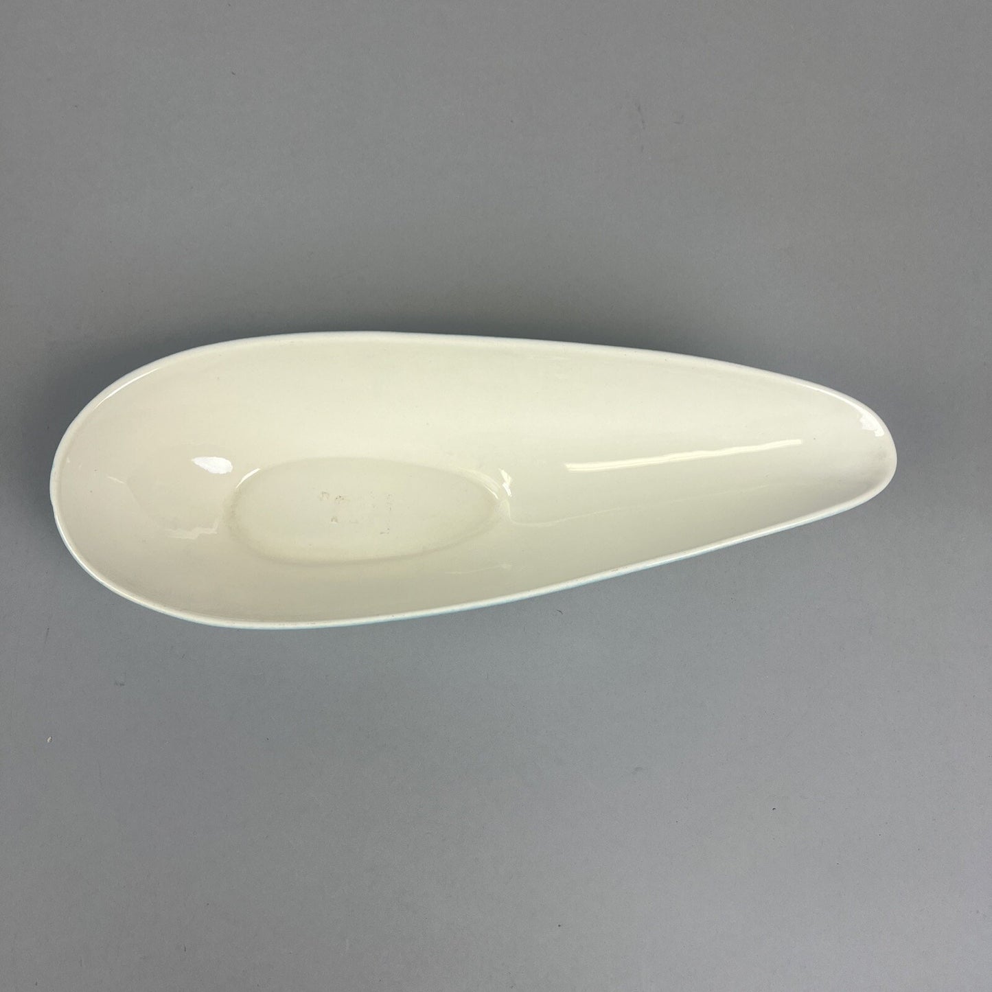 Hull Pottery 13” Gravy Boat Serving Piece Mid-Century Modern Light Blue Ceramic