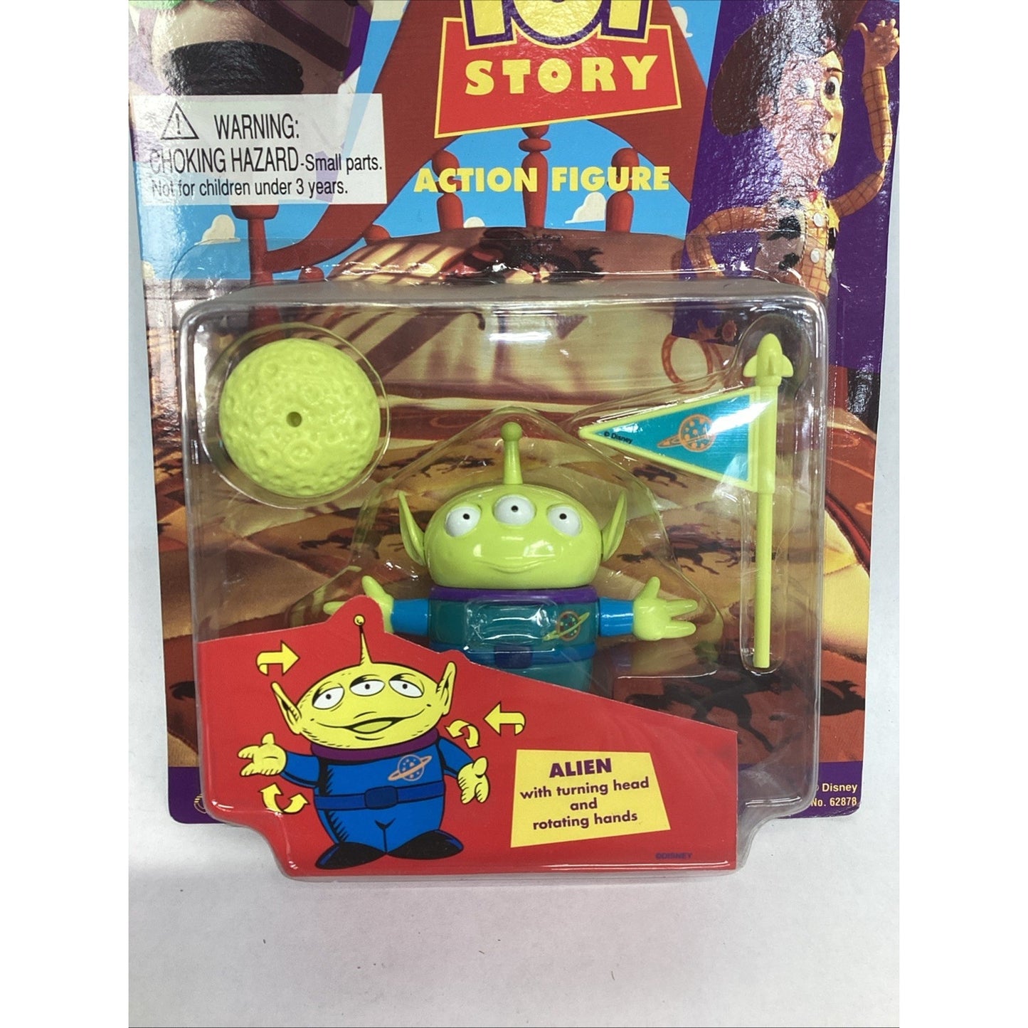Disney TOY STORY Alien Vintage Action Figure Thinkway Toys Pixar 1995 Sealed