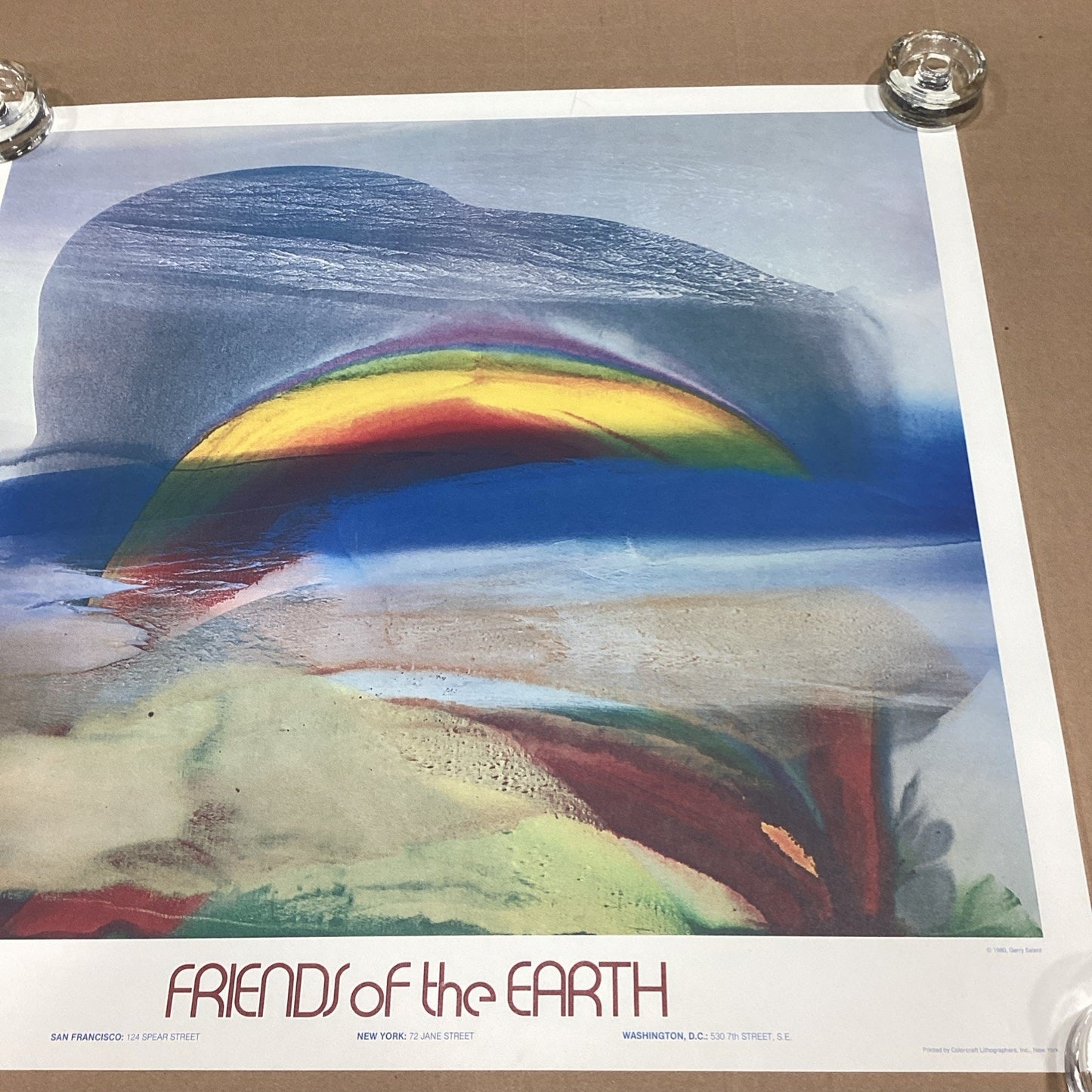 1980 Gerry Salant Friends Of The Earth Art Print Poster - 26.25x25”