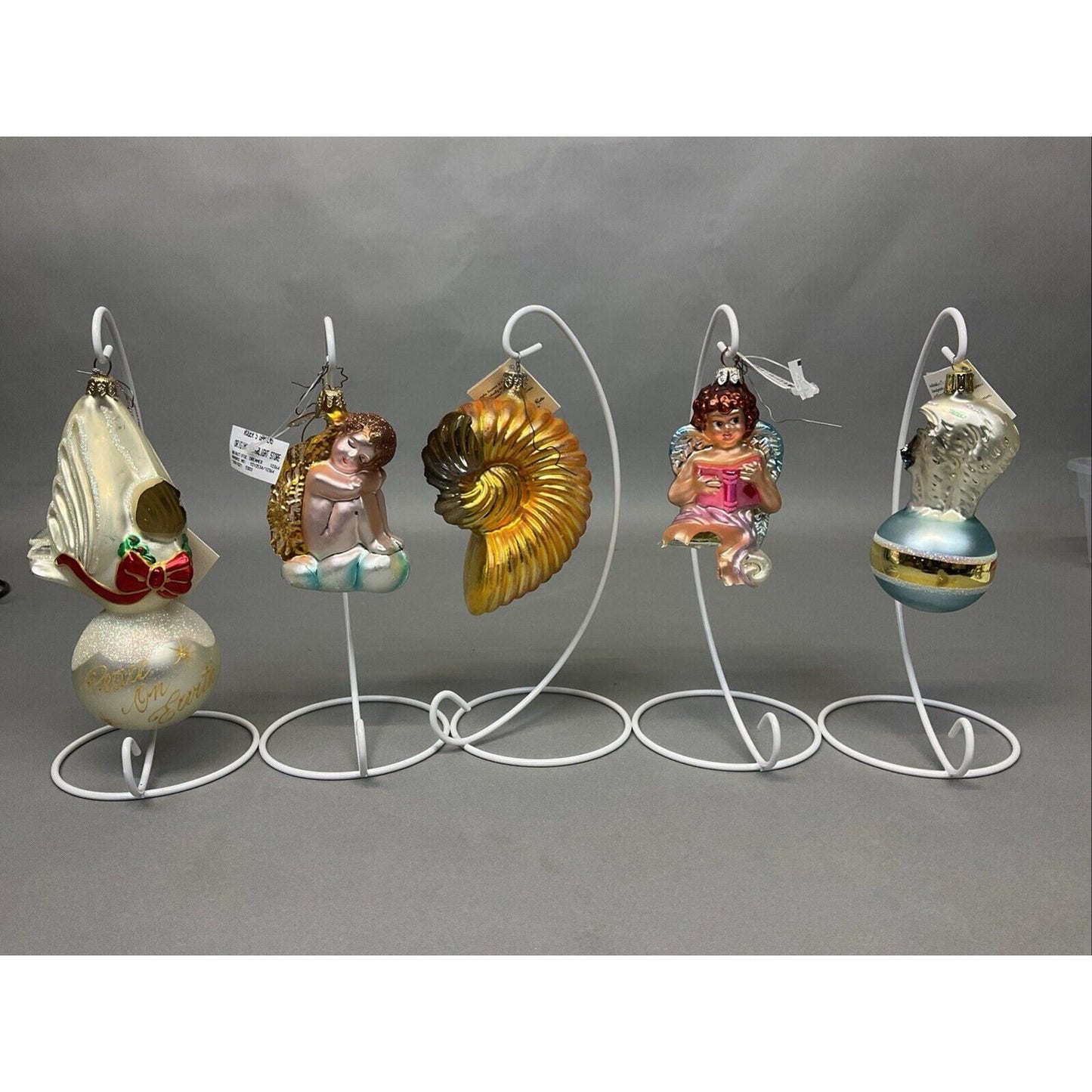 Radko Christmas Ornaments: Angel Secrets + Beautiful Dreamer + More / Damaged