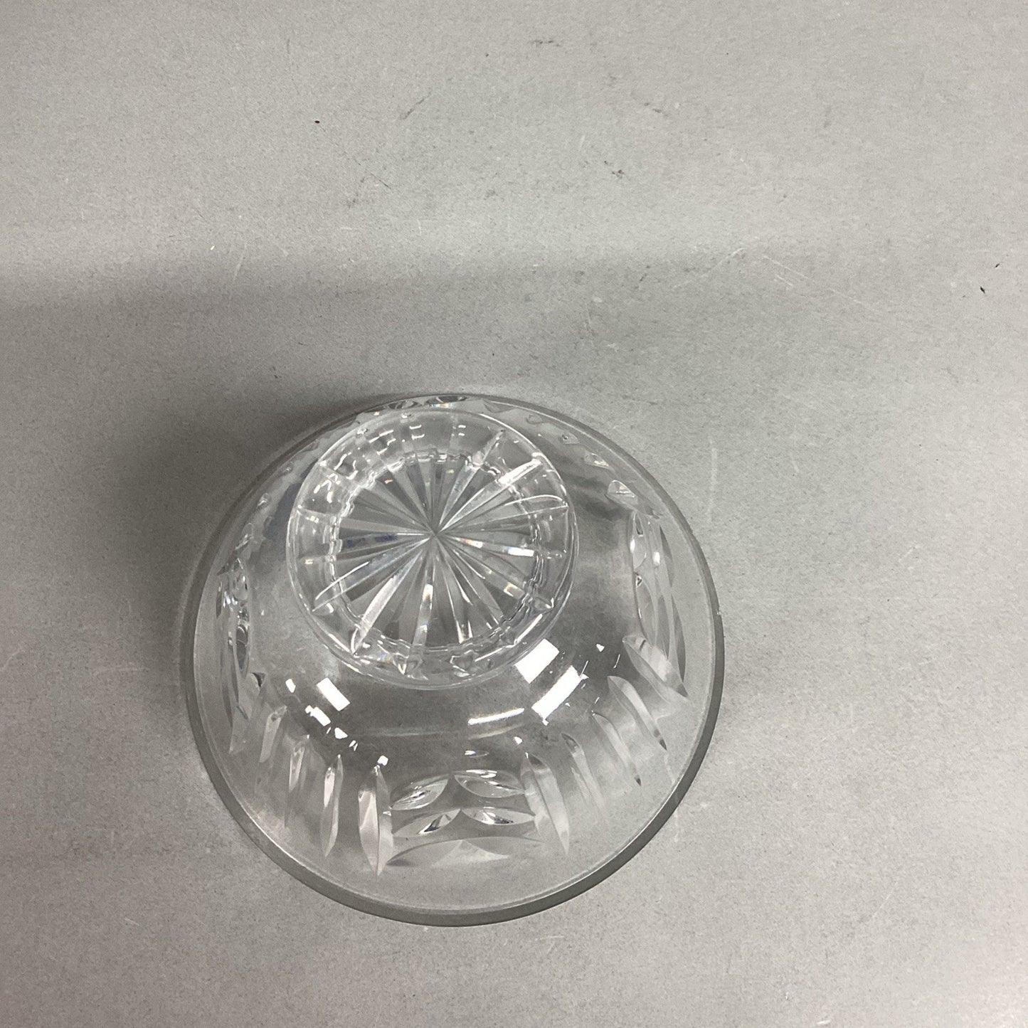 Vintage Cut Glass Crystal Candy Dish - 4”Hx6”D