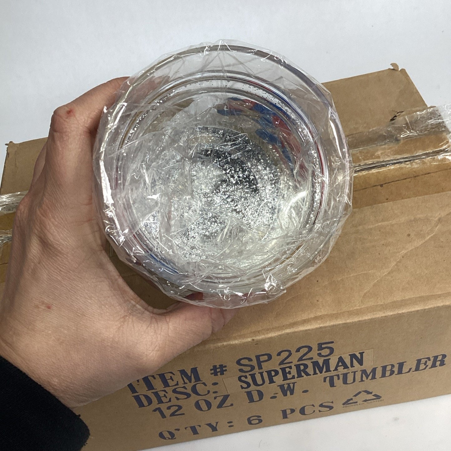 Superman 12 Ounce Drinking Tumbler - Set Of 6 - New In Box