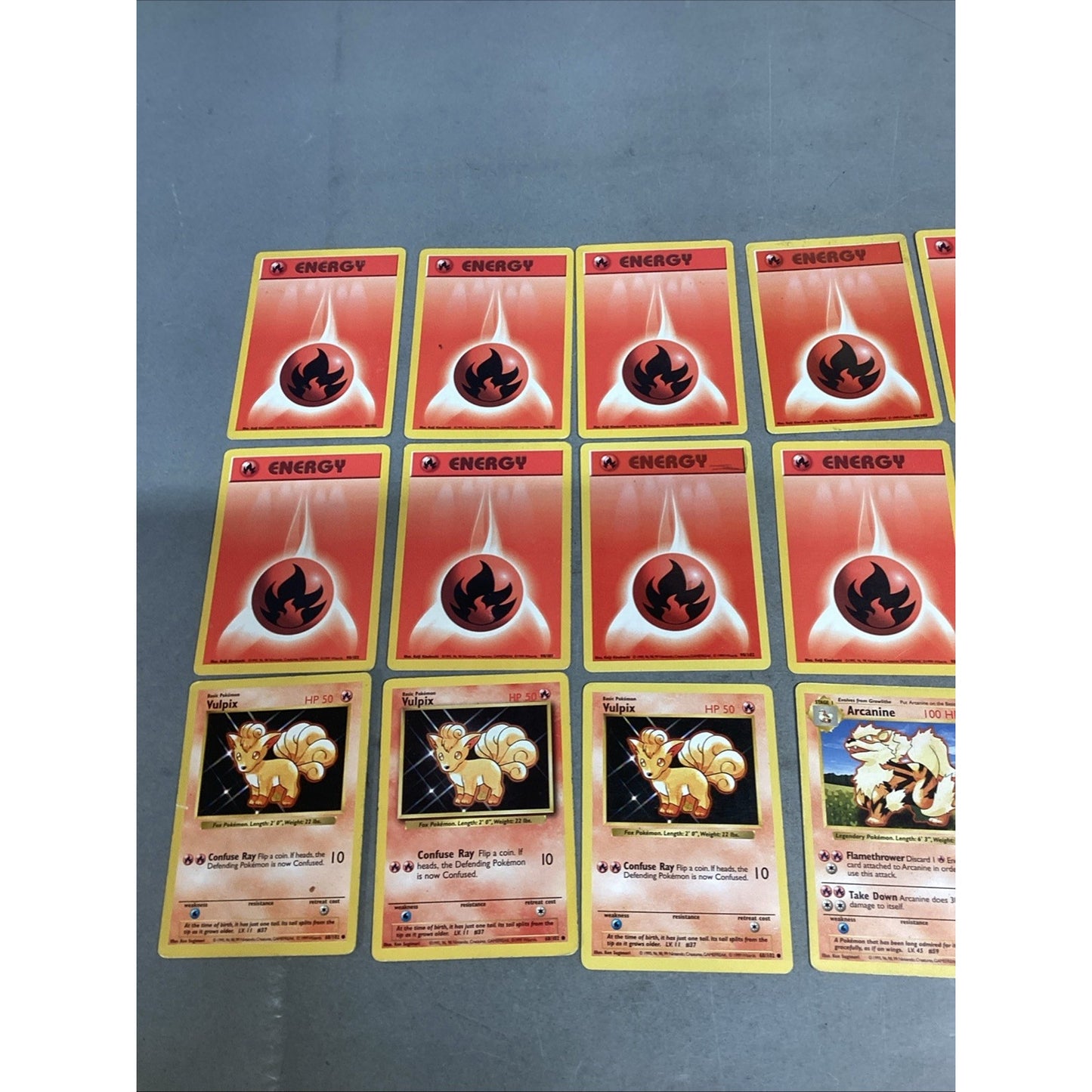 Lot Of 19 Pokémon Trading Cards - Energy, Magmar, Charmeleon, Vulpix, Torkoal