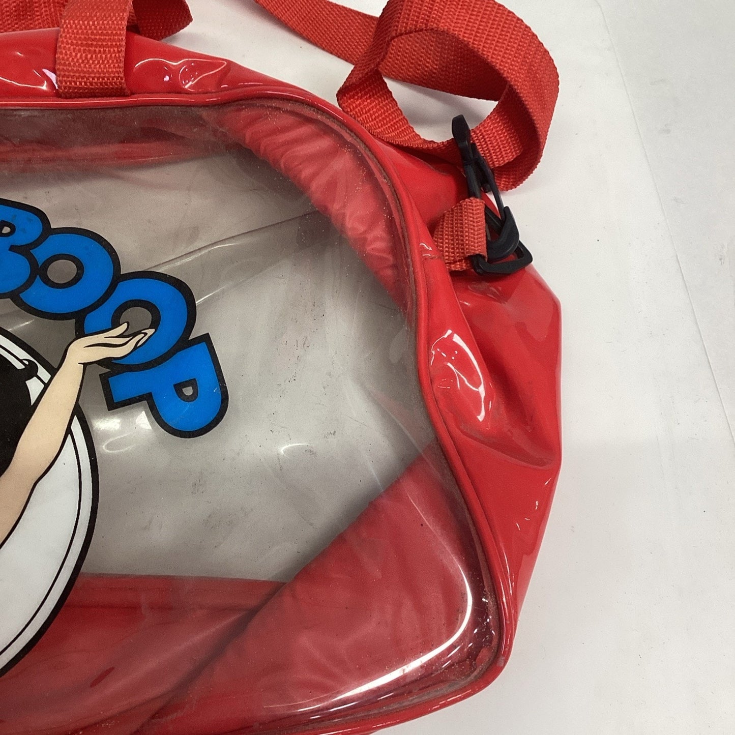 Vintage Betty Boop Clear Duffel Bag W/ Hand Straps And Shoulder Strap