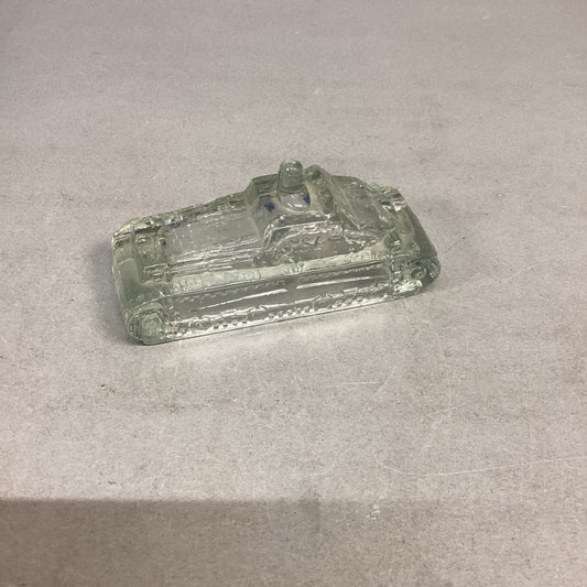 Vintage USA 1942 WWII Era Tank Victory Glass Candy Container