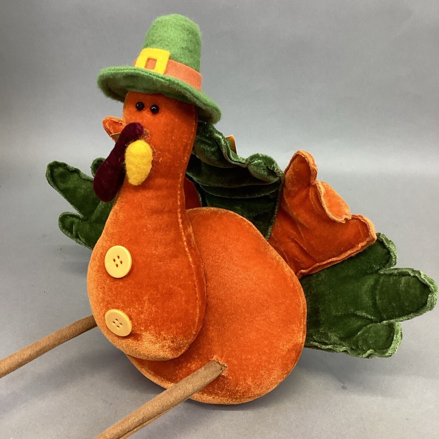Sunset Bay Seasonal Plush Turkey Pilgrim Shelf Sitter W/ Tags - 18” - #4913/Turk