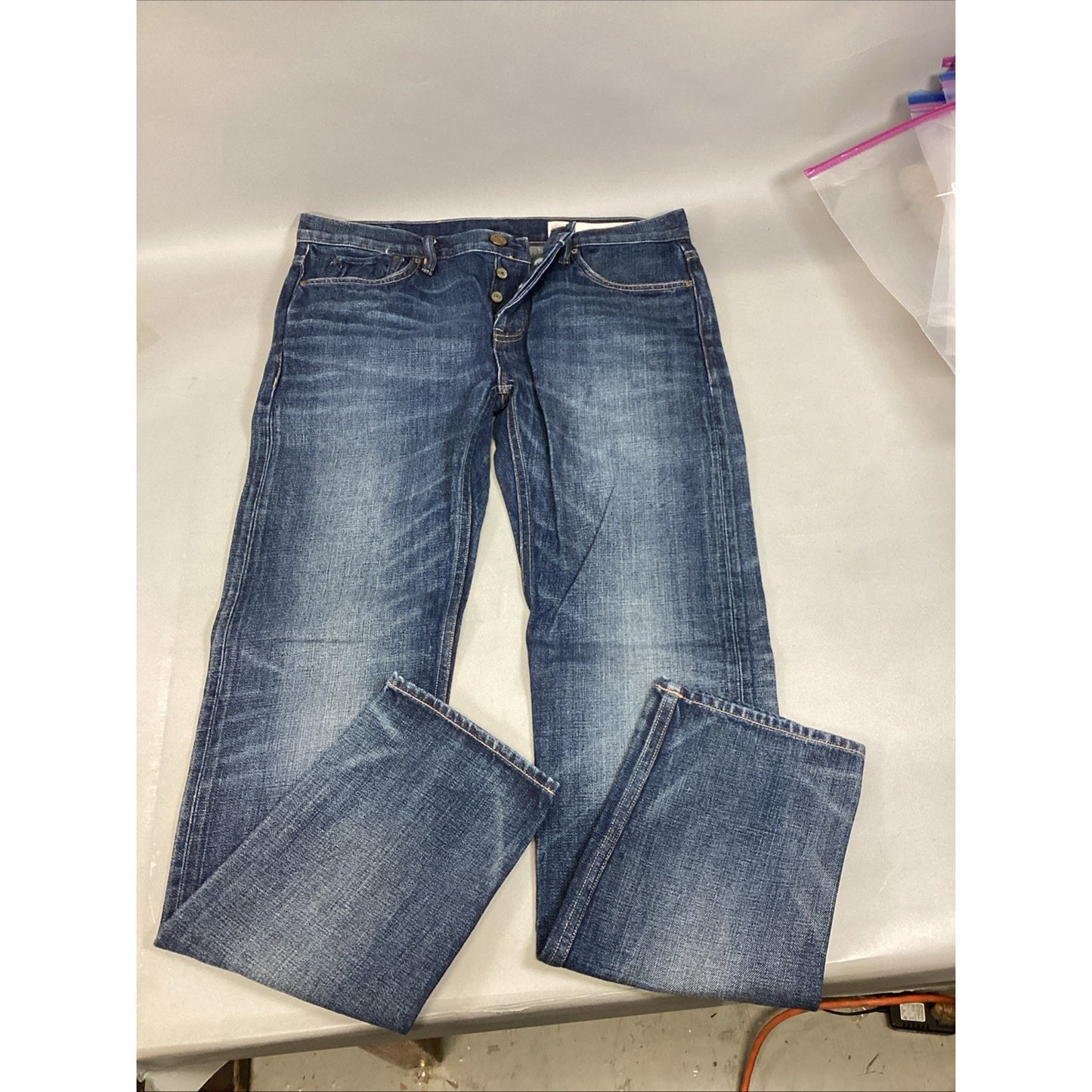 Allsaints Spitalfields Men’s 4 Button Denim Blue Jeans - #1A52-23