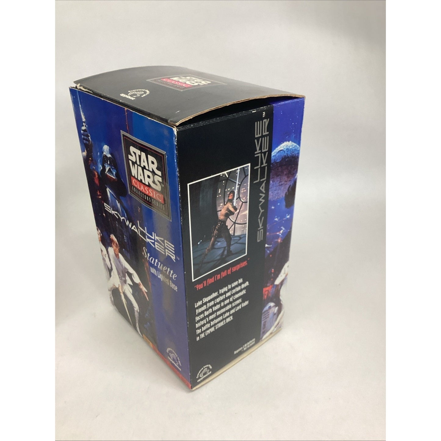 2 VTG Star Wars Classic Luke Skywalker Statuette With Working Lighted Base