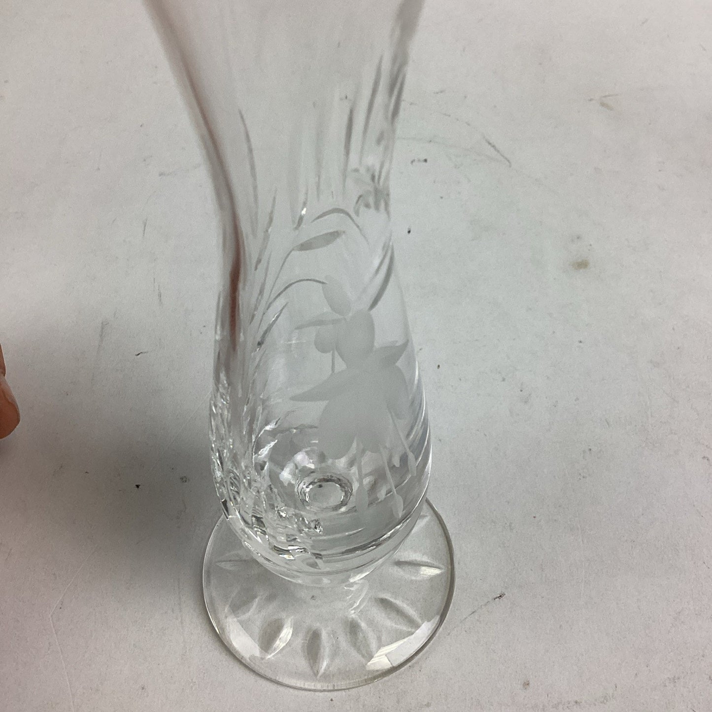 Set Of 3 Stuart Cut Glass Vases - 5.5”H