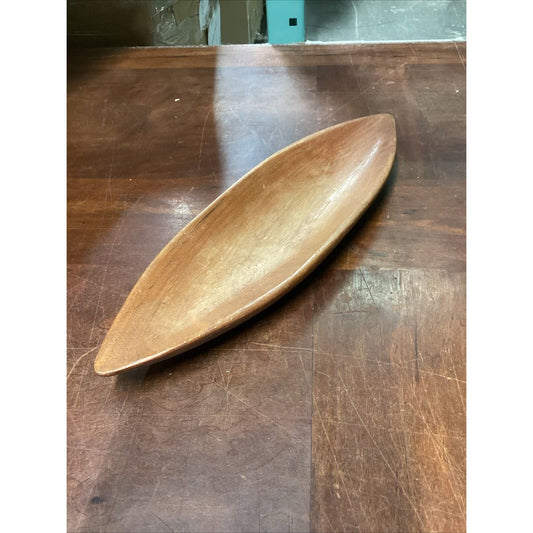 Vintage 18” Teak Monkey Pod Hawaiian Wood Bowl