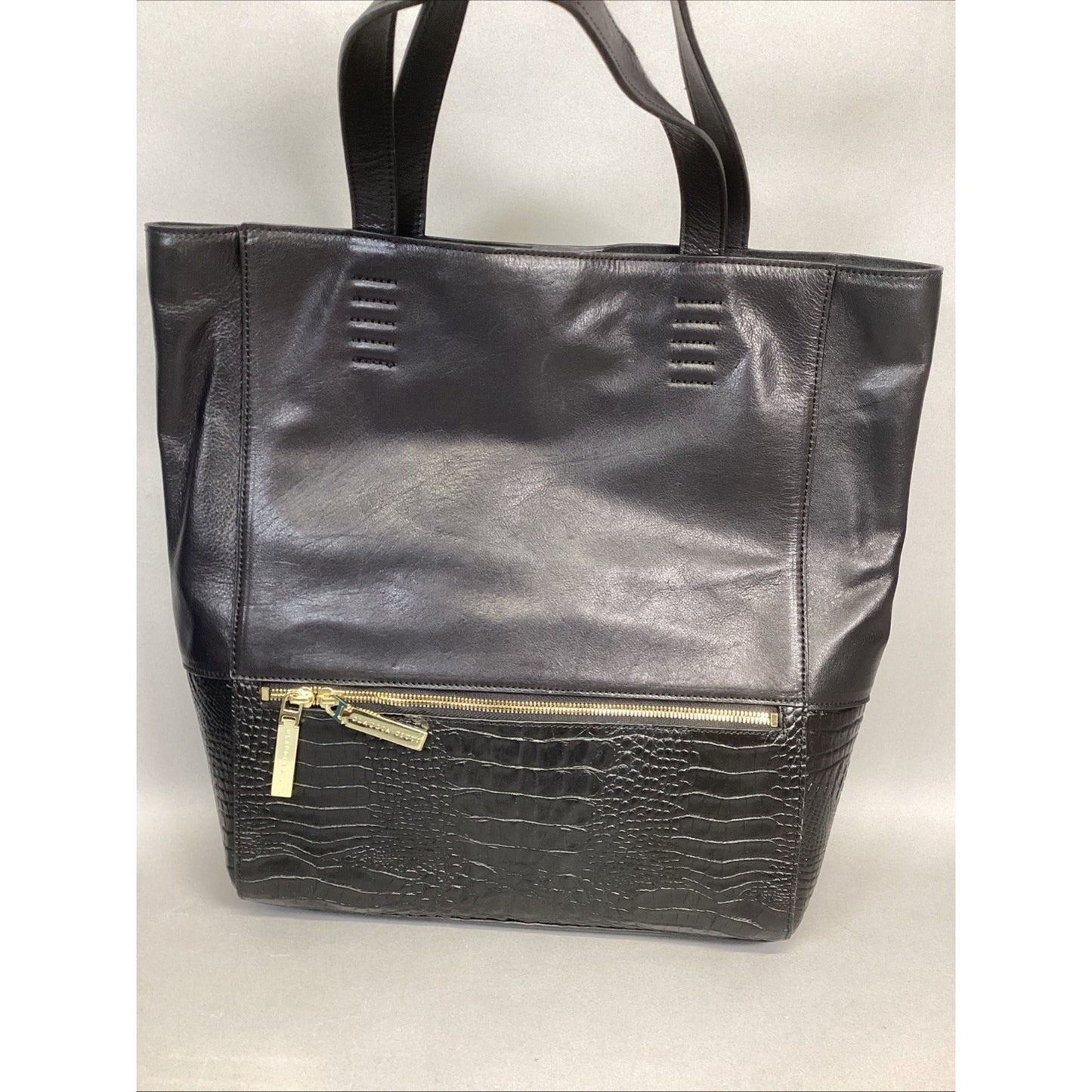 Claudia Ciuti Large Black Leather Shoulder Bag