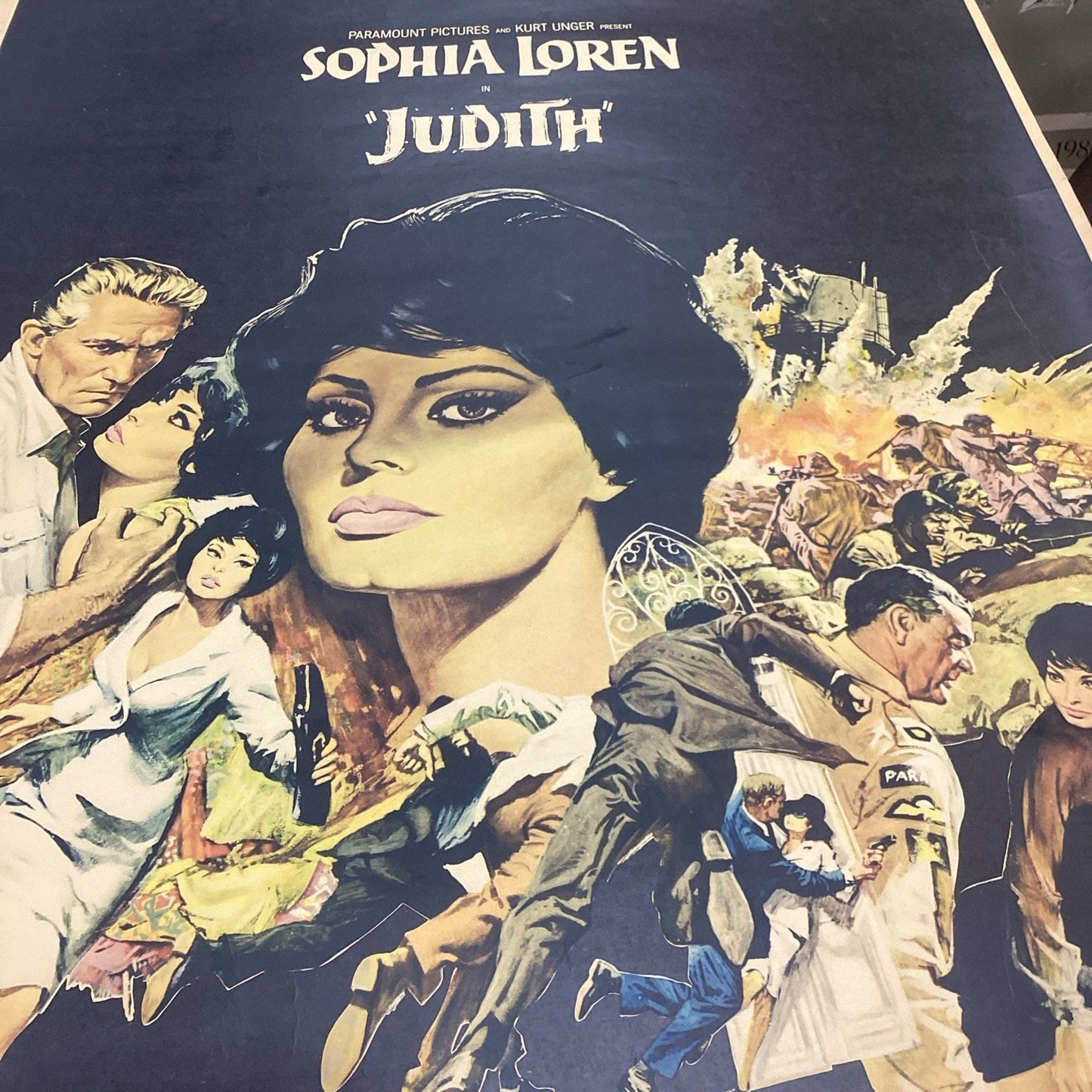 Vintage 1965 ‘Judith’ Movie Poster - Paramount Pictures - 61x40”