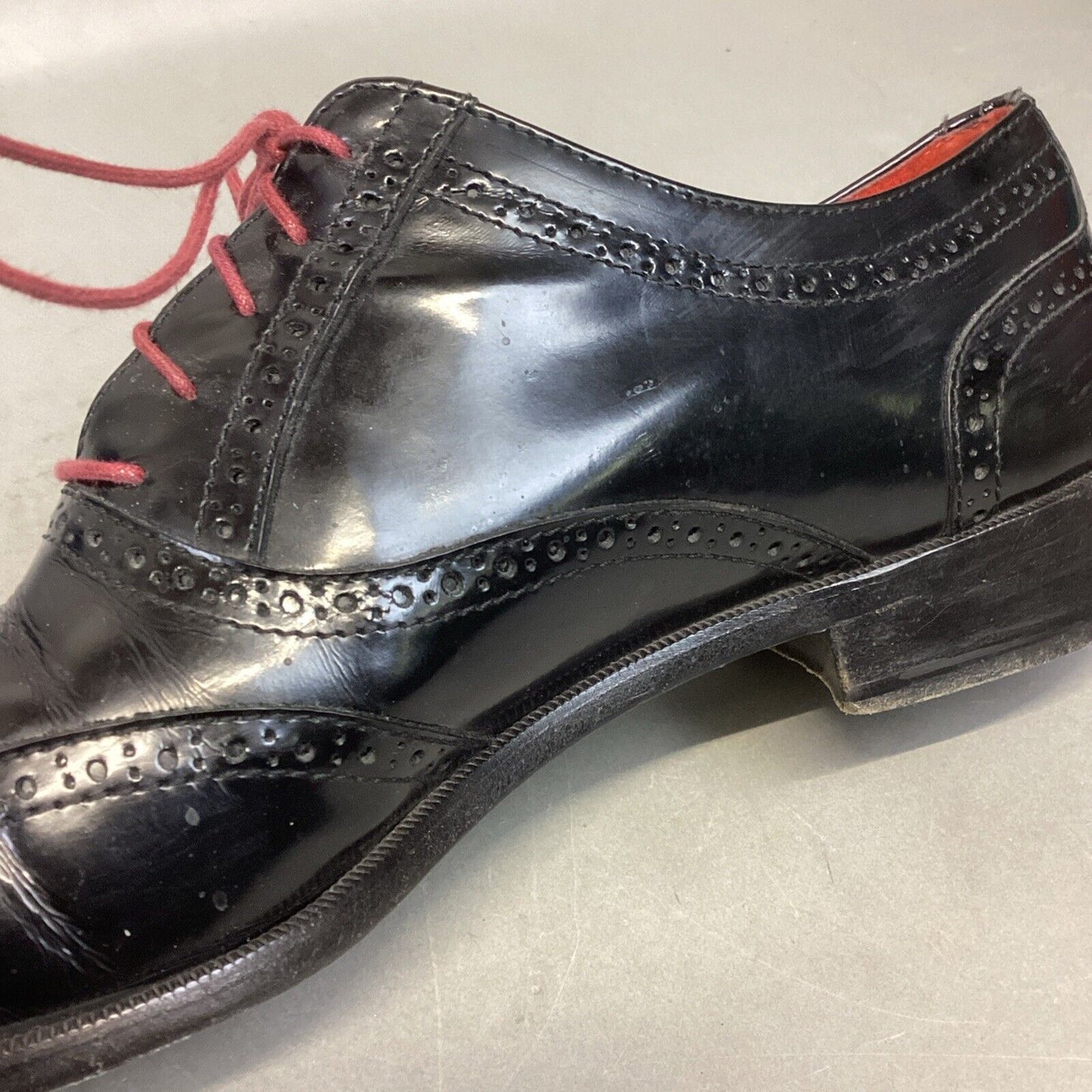 Vaneau Bottier A Paris Men’s Wingtip Black Oxford Dress Shoes - 42 1/2