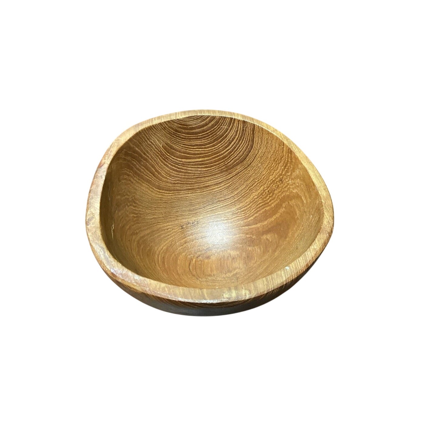 Set Of 4 Teak Wood Salad Or Soup Bowls