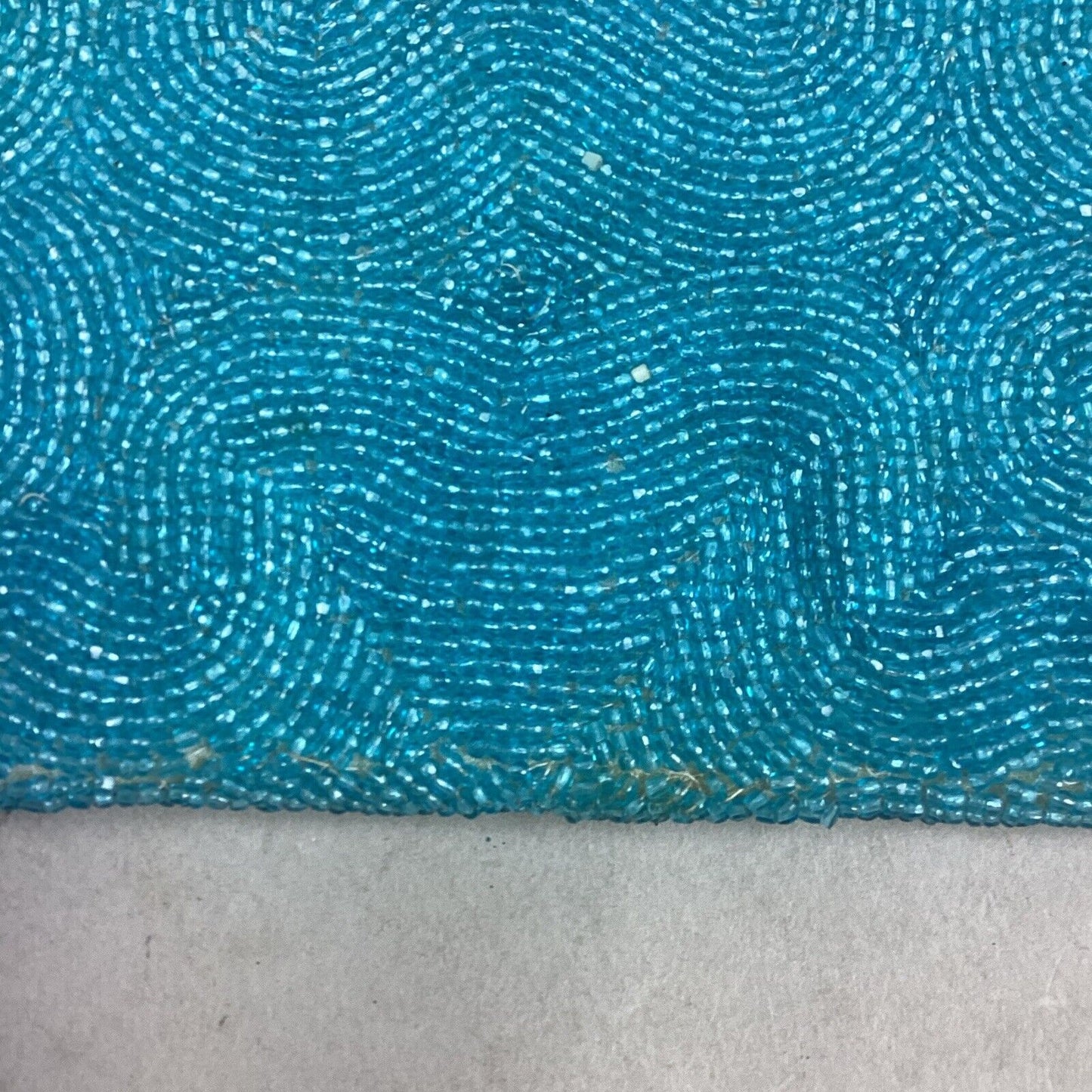 Coblentz Teal Blue Beaded Clutch Purse