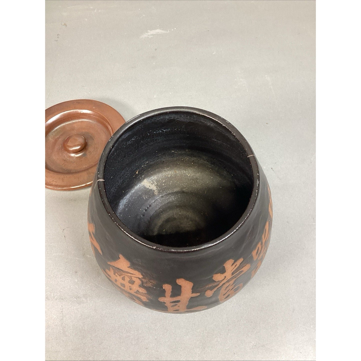 Vintage Chinese Pottery Medicine/Tamping Pot With Lid - Signed