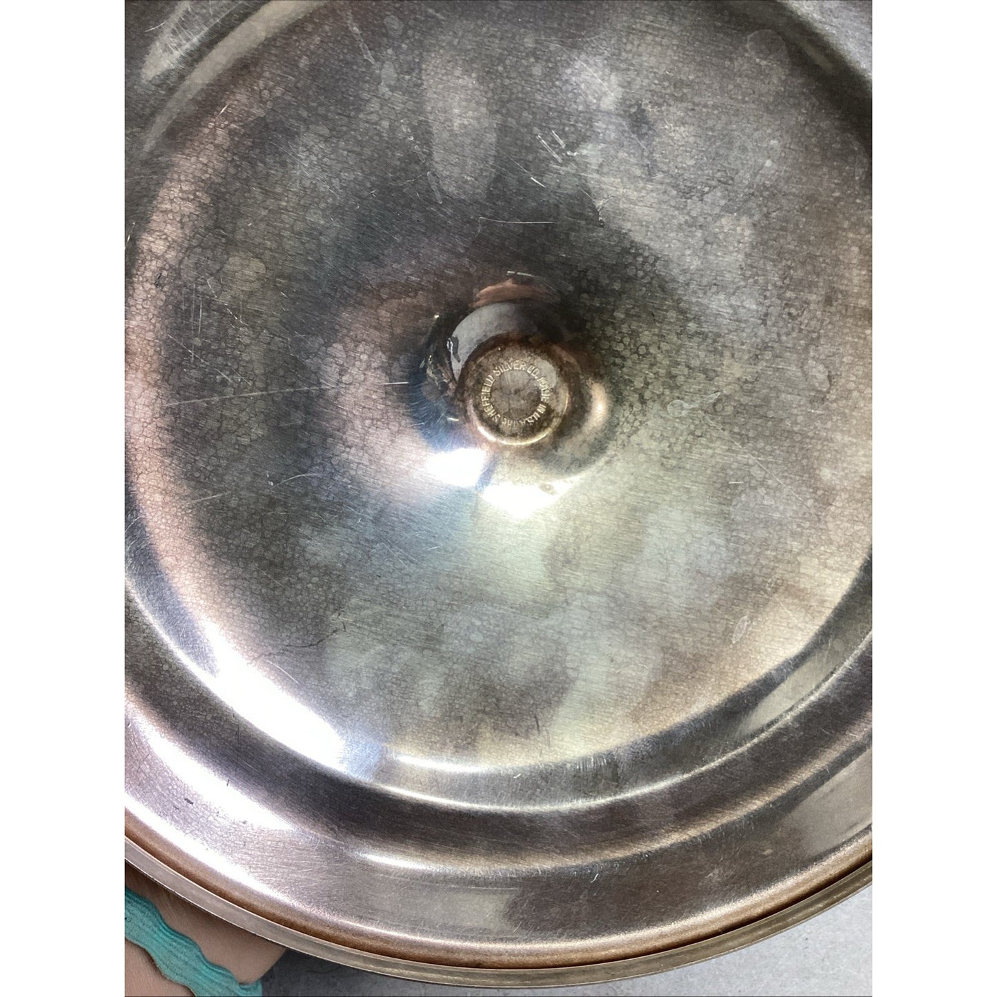 Sheffield Silver Co Pinecone Finial Serving Dish Replacement Lid 7.5"D