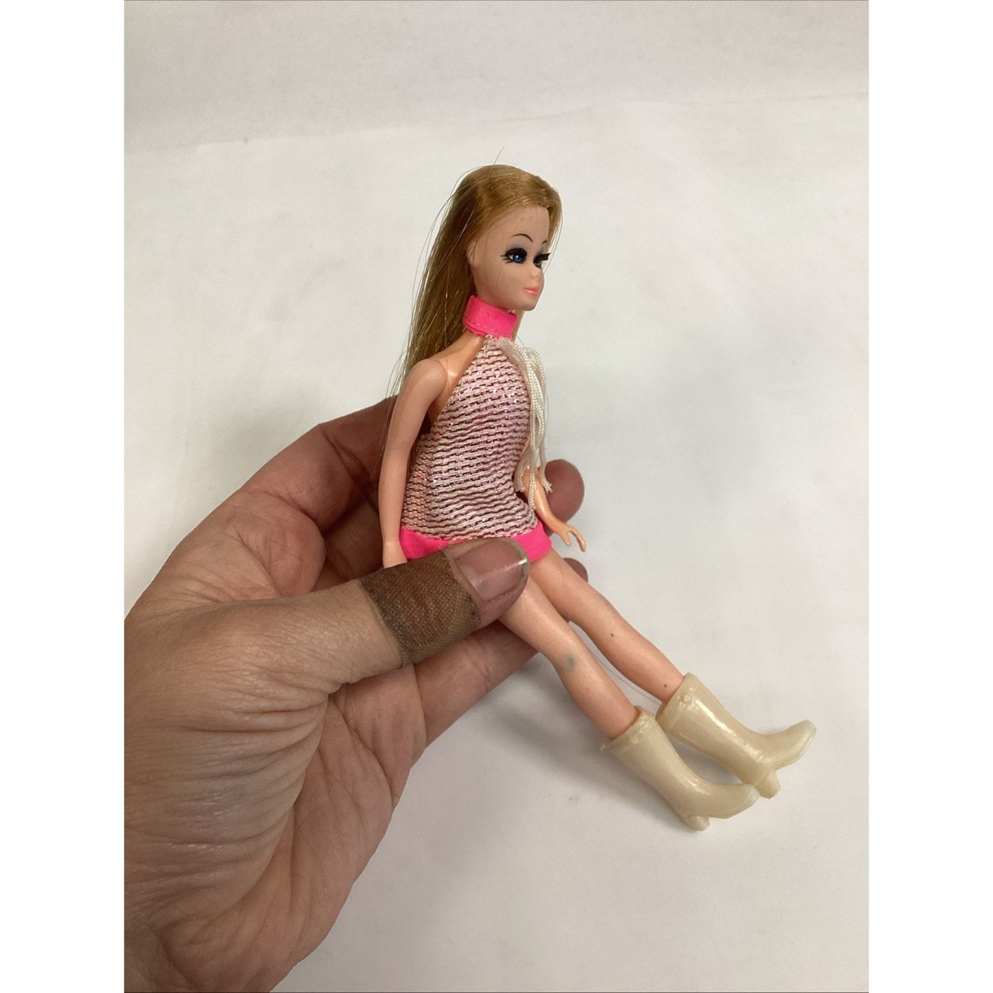 Vintage 70’s Topper Dancing Dawn Doll in Original Pussycat Mini Dress