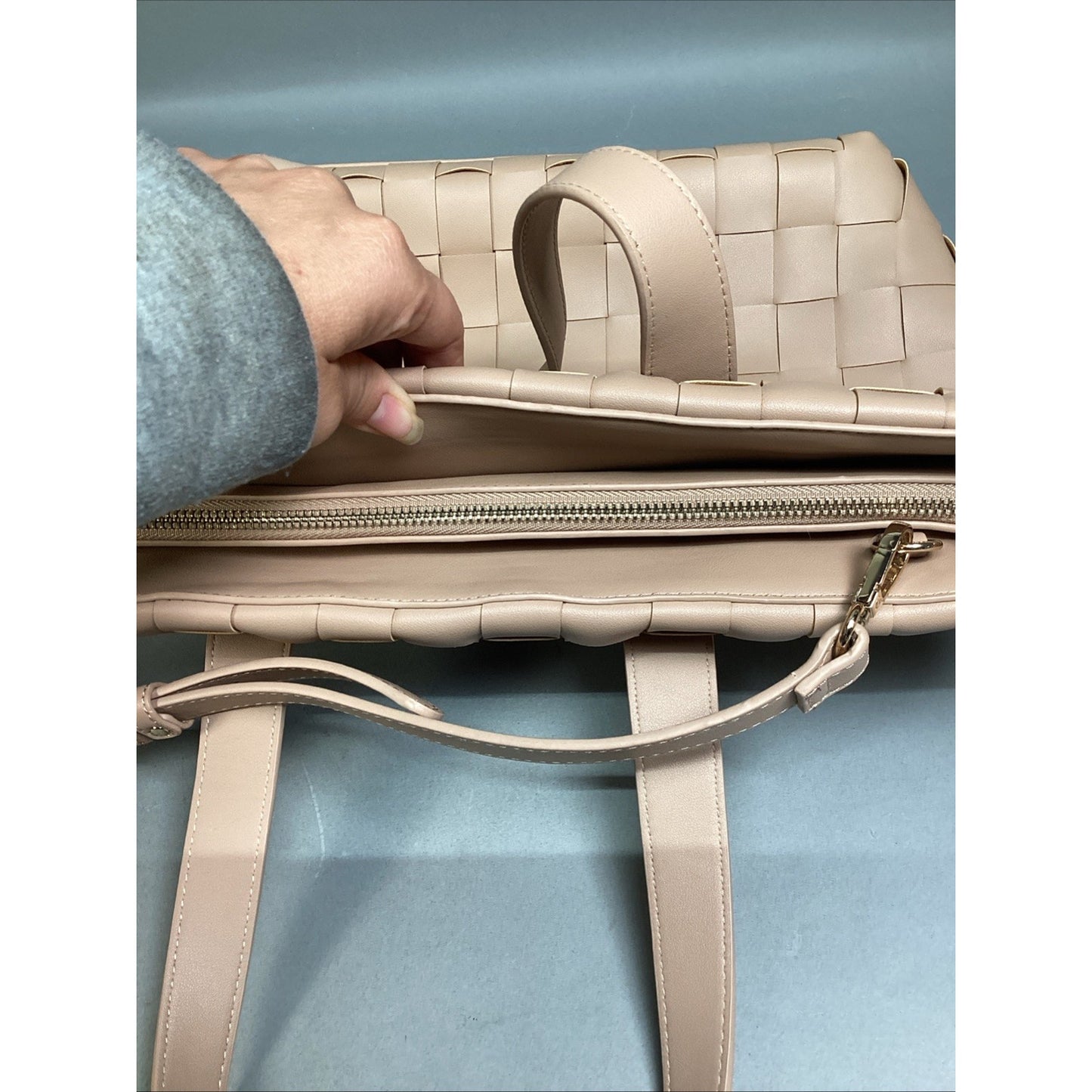 Like Dreams Woven Waffle Weave Shoulder Bag Purse
