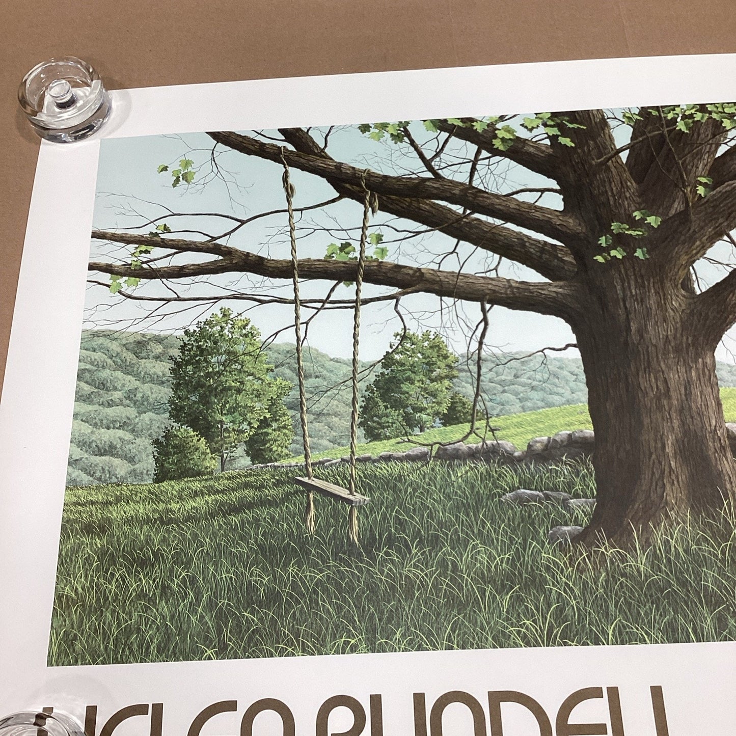 Helen Rundell New Hampshire Green Lithograph Poster - 28x23”