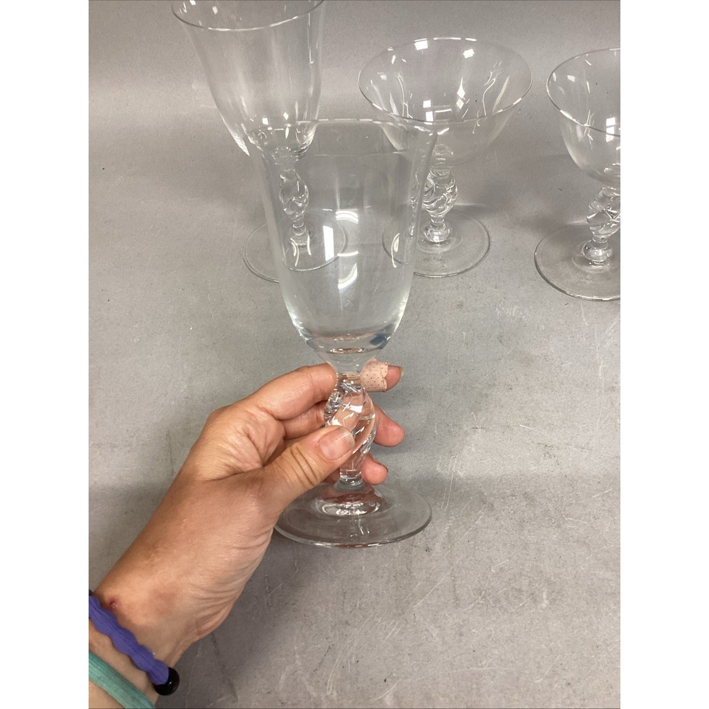 Set Of 5 - Wine Glasses And Water Goblets