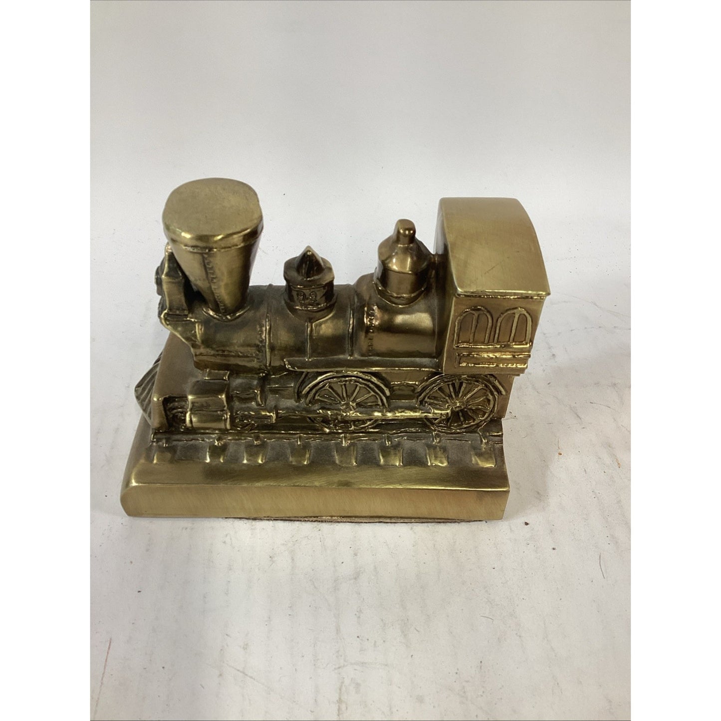 PM Craftsman Brass Train Locomotive Bookend Paper Weight